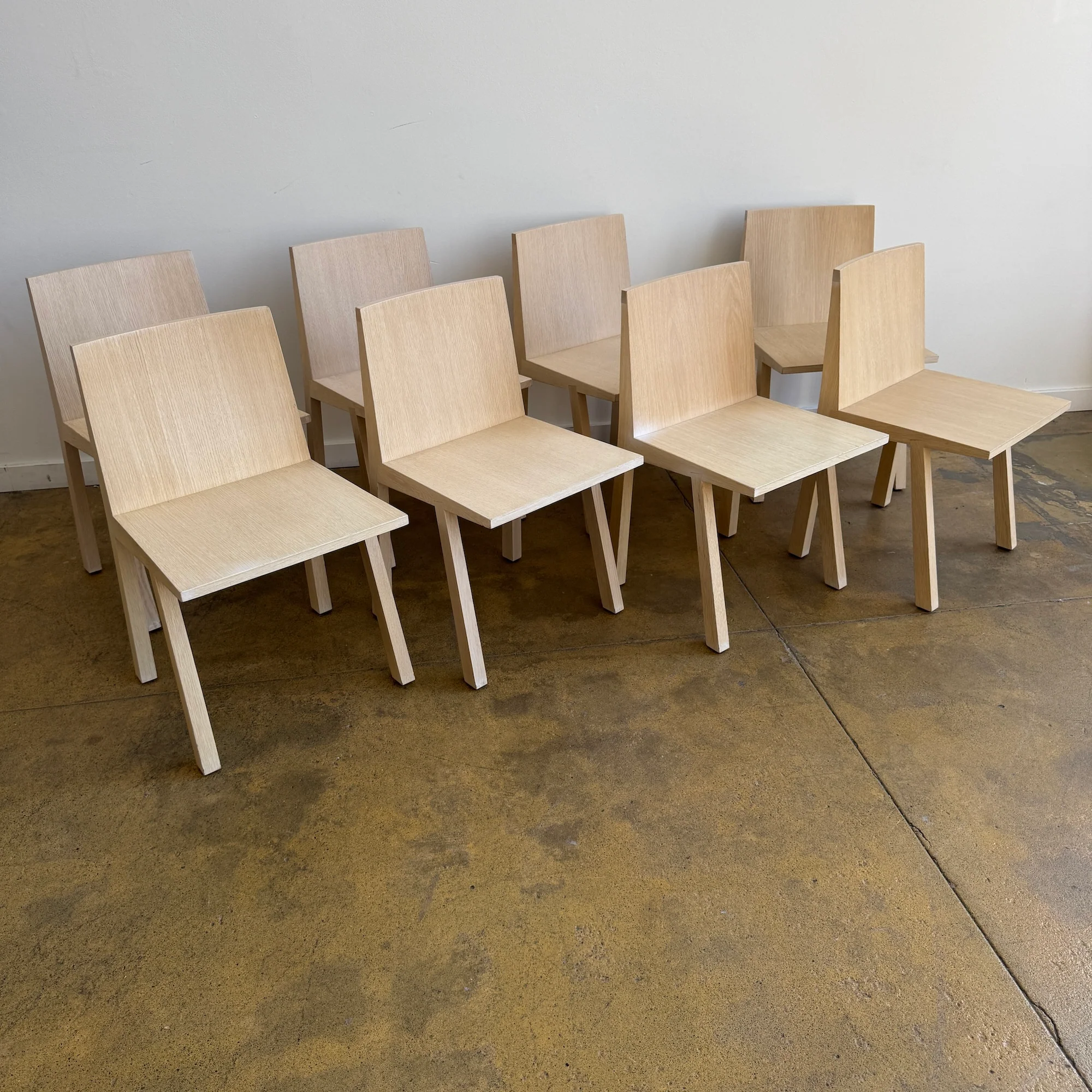 Andreu World Woody Set of 8 Dining Oakwood Dining chairs - Image 2