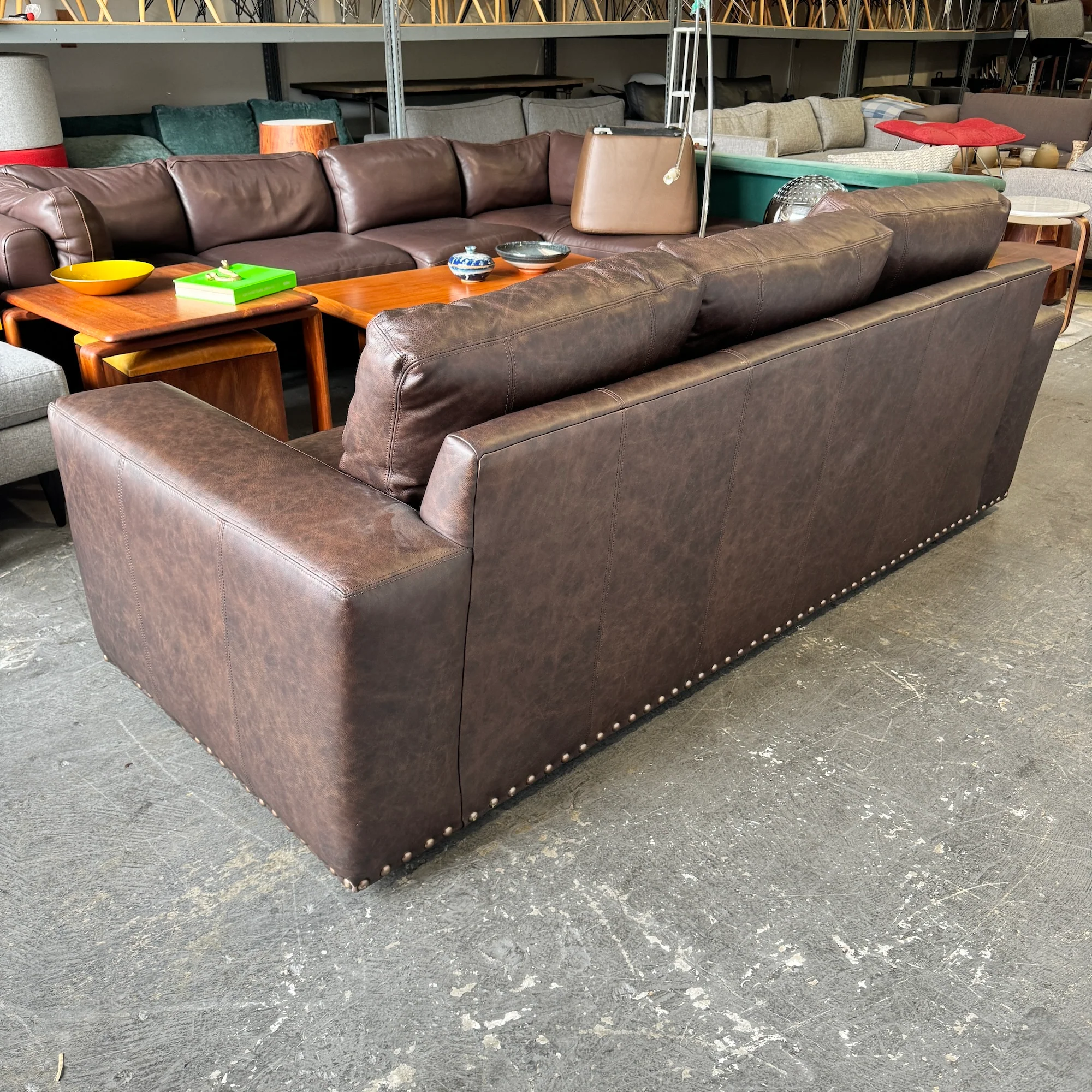 Arhaus Leather Sofa - Image 2