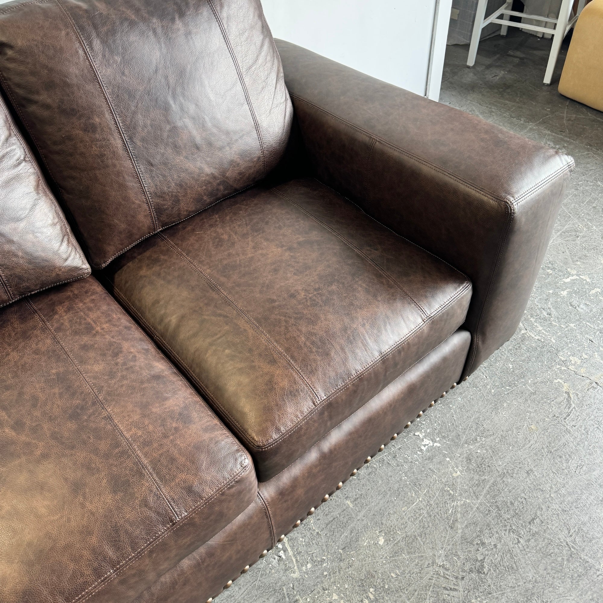 Arhaus Leather Sofa - Image 3