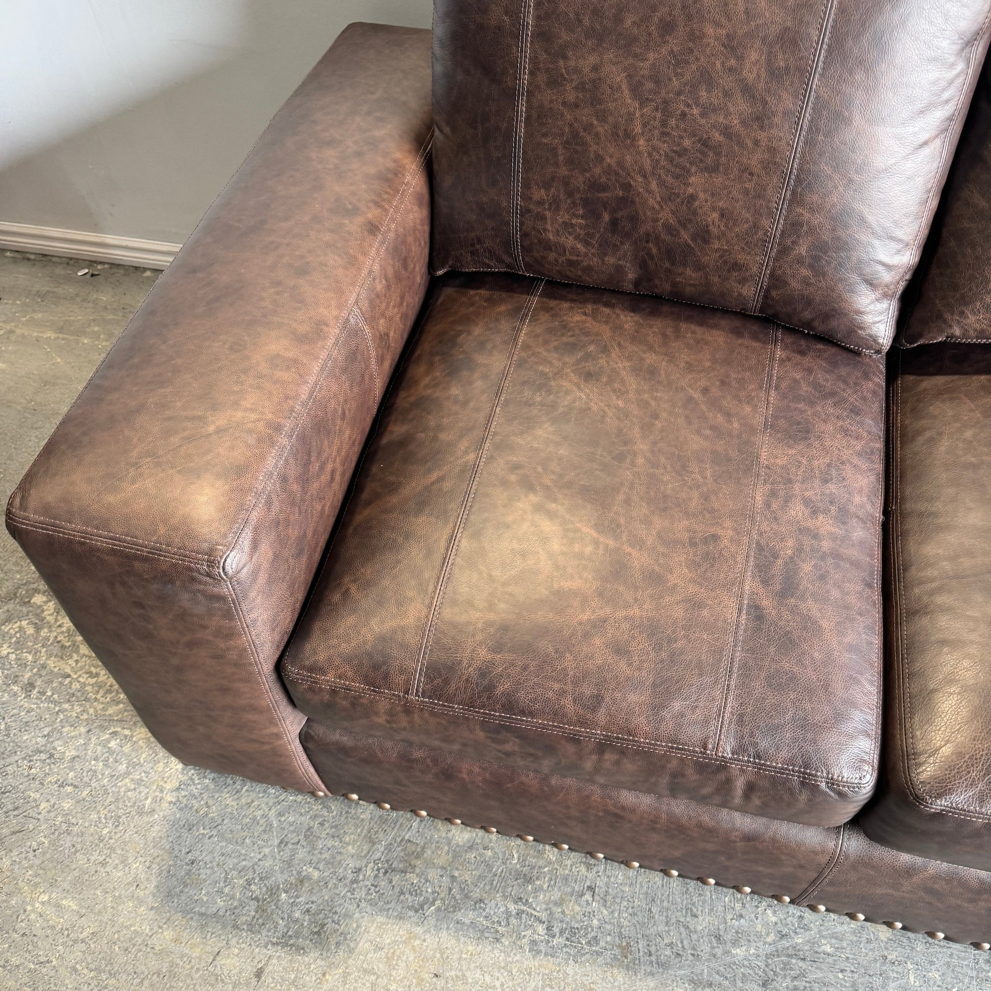Arhaus Leather Sofa - Image 4