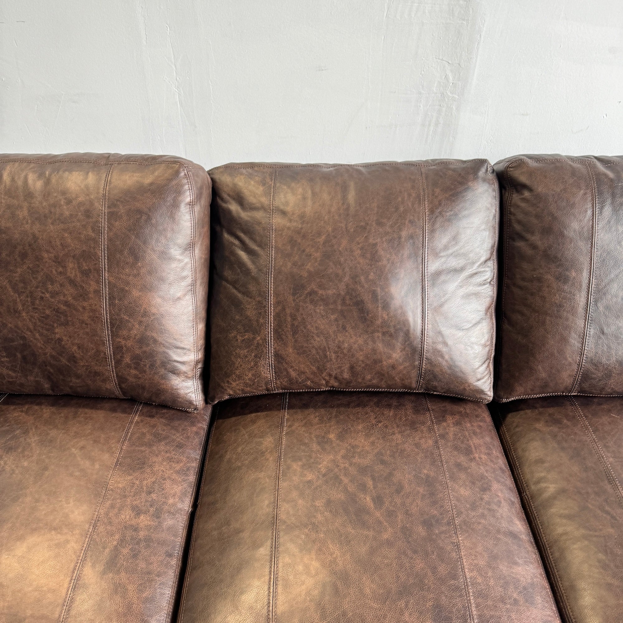 Arhaus Leather Sofa - Image 5