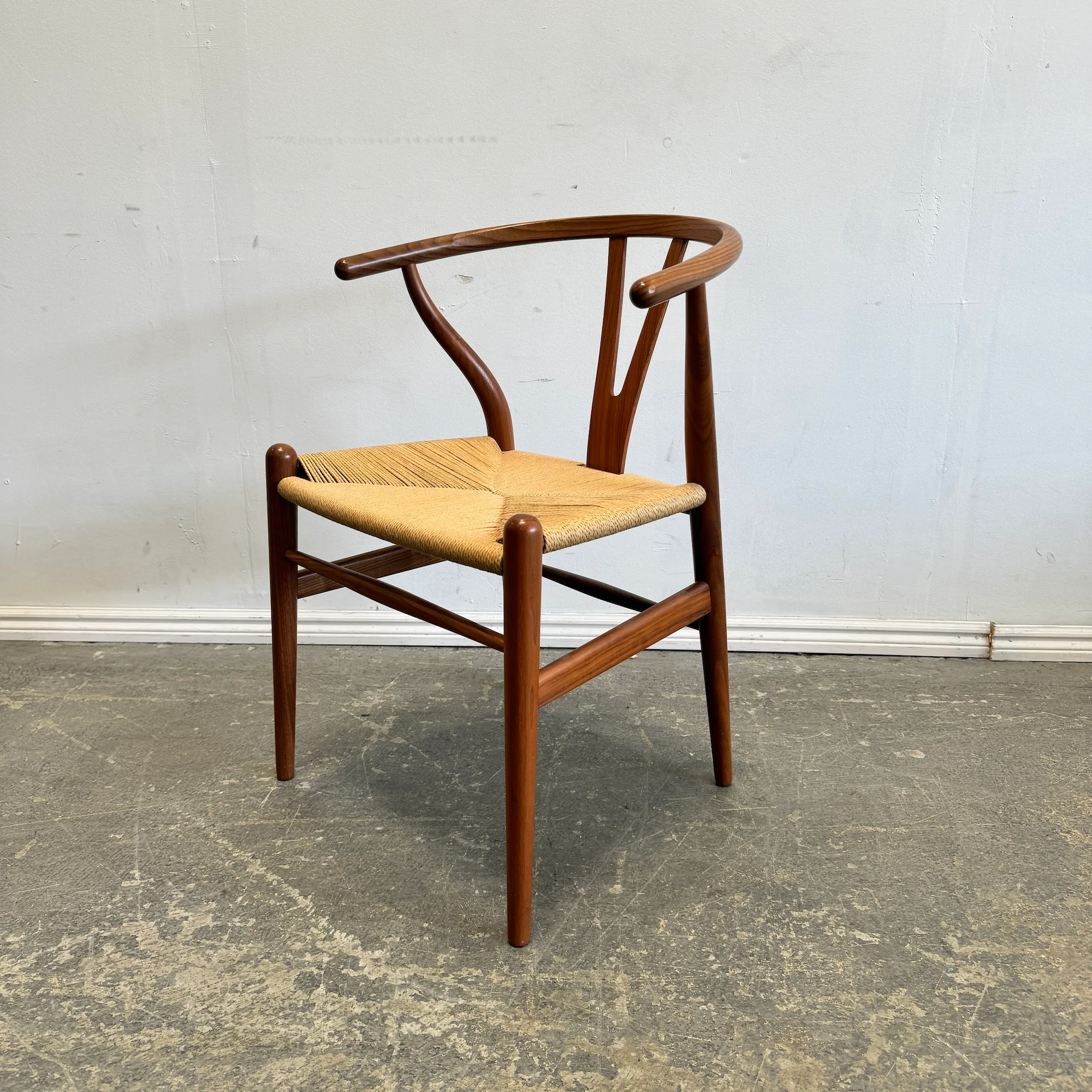 Authentic! Hans Wegner walnut wishbone Chair by Carl Hansen - Image 2