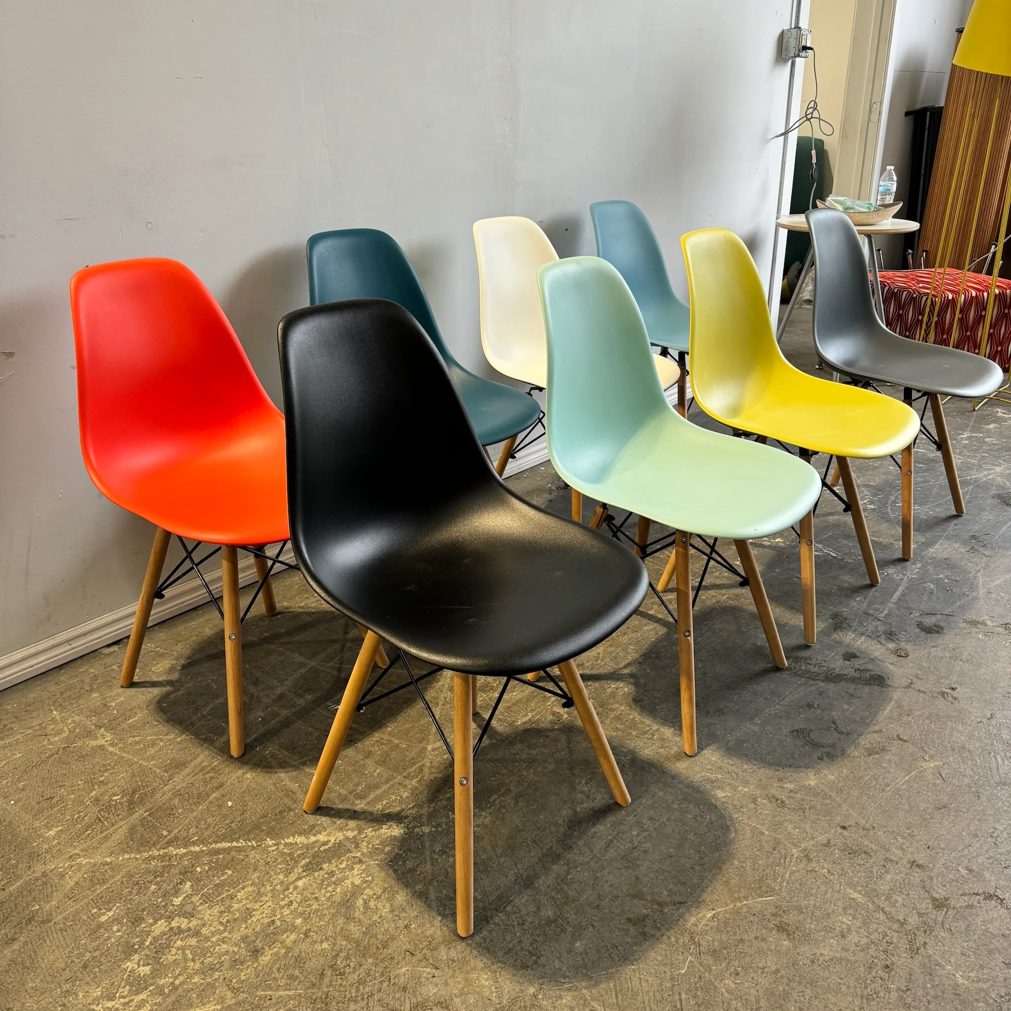 Authentic! Herman Miller Assorted of 8 different color Eames side chairs - Image 2