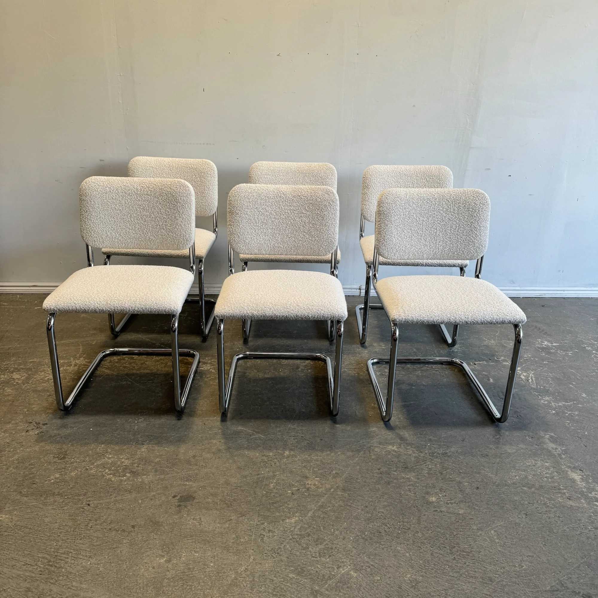 Brand New! Knoll Cesca set of 6 boucle dining chairs - Image 3