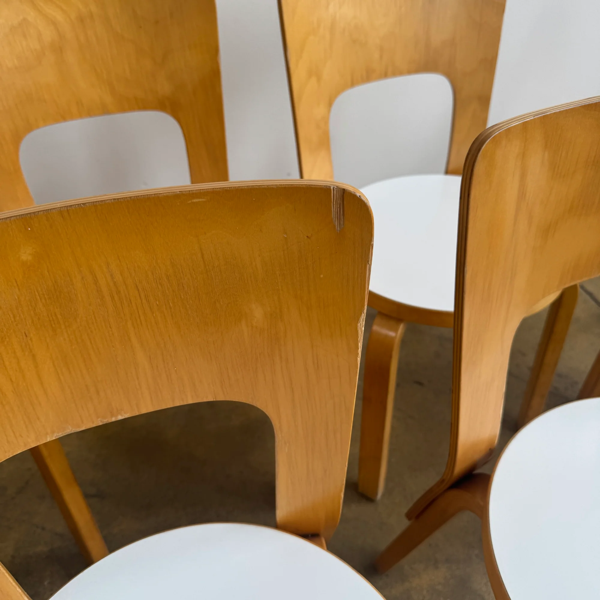 Authentic! Vintage Artek "Set of 6" Aalto Chair 66 - Image 8