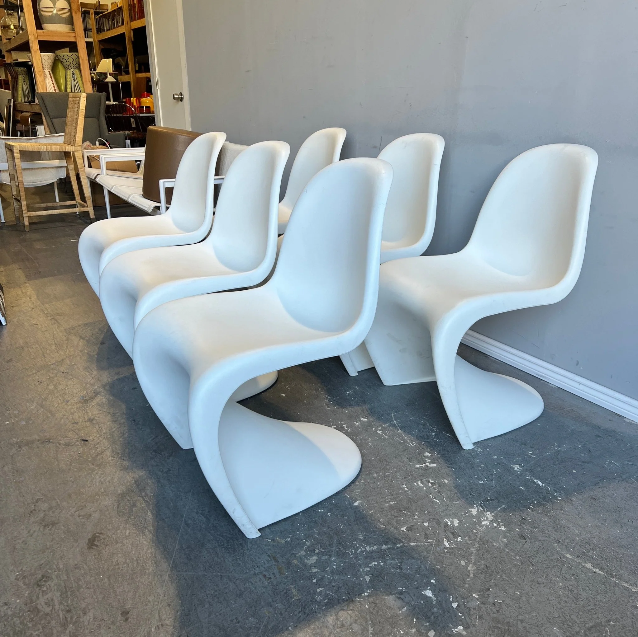 Authentic Vitra set of 6 Vernor Panton chairs