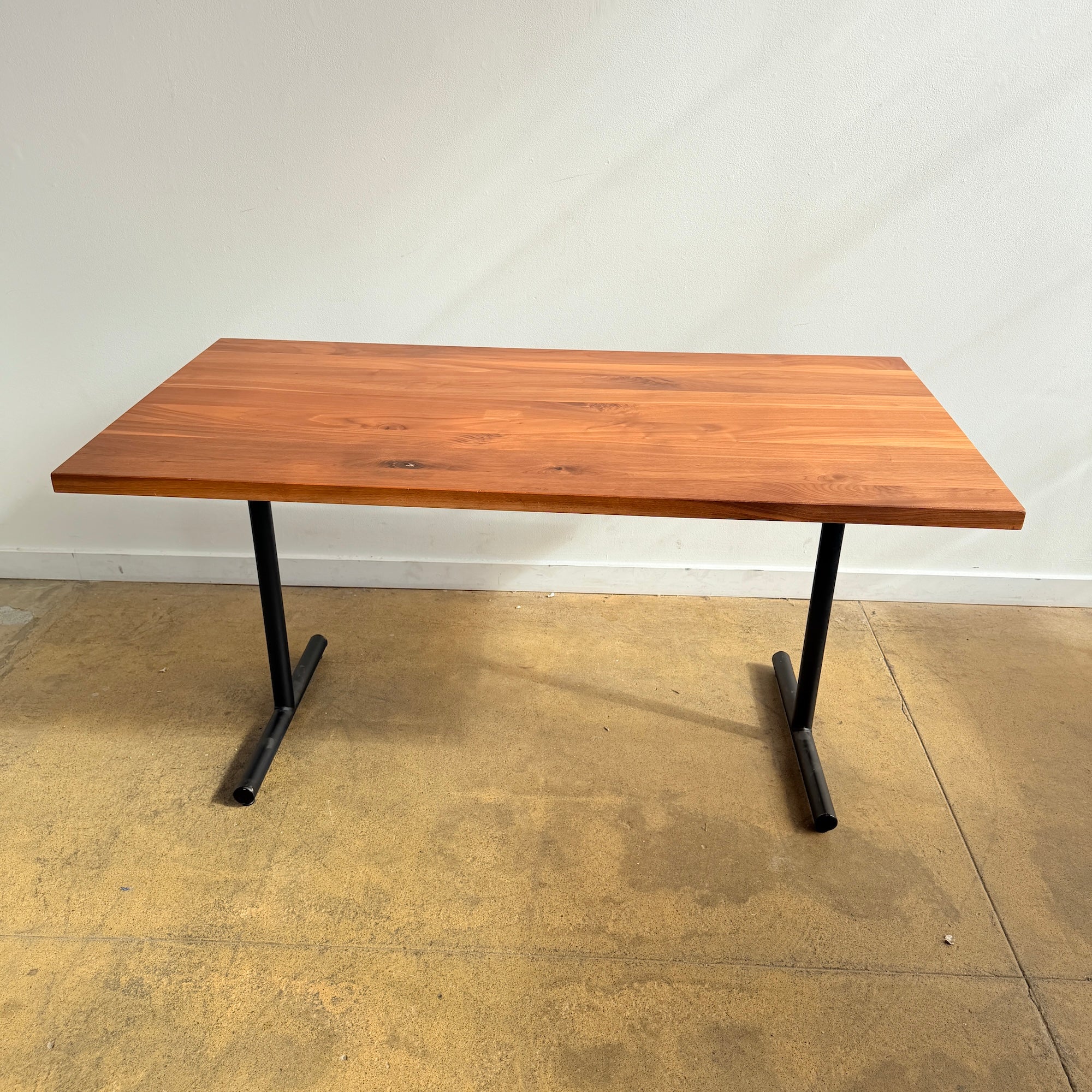 Crow Works Solid Walnut Wood T-Base Table/ Desk - Image 2