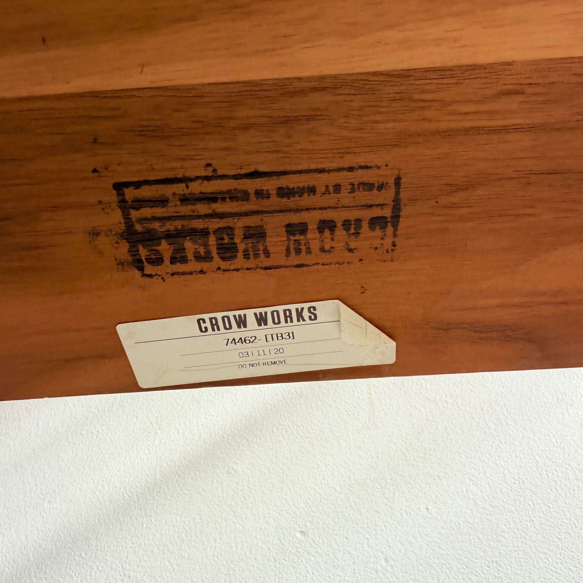 Crow Works Solid Walnut Wood T-Base Table/ Desk - Image 8