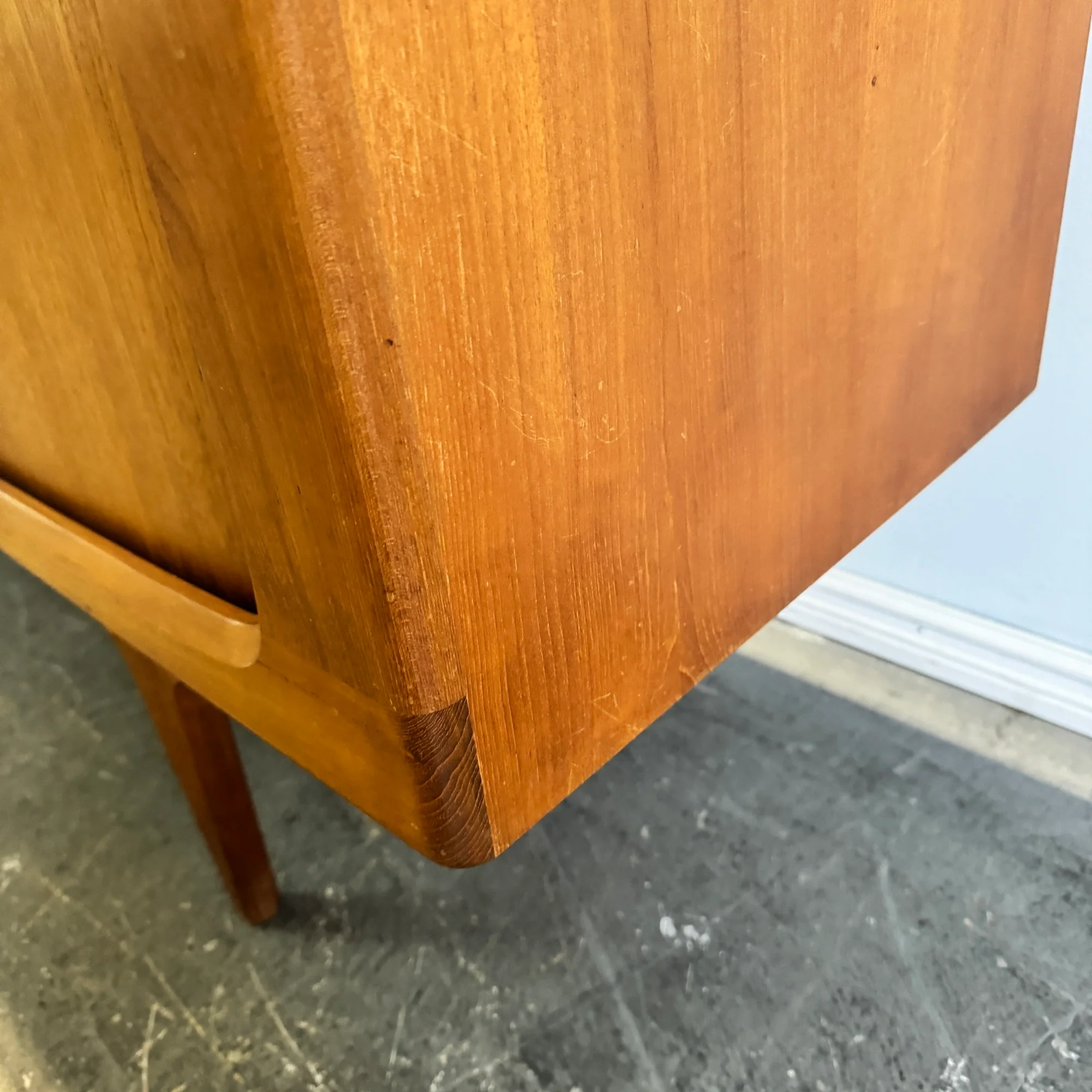 Danish Bernhard Pedersen Teak Tambour Door Long Credenza - Image 10