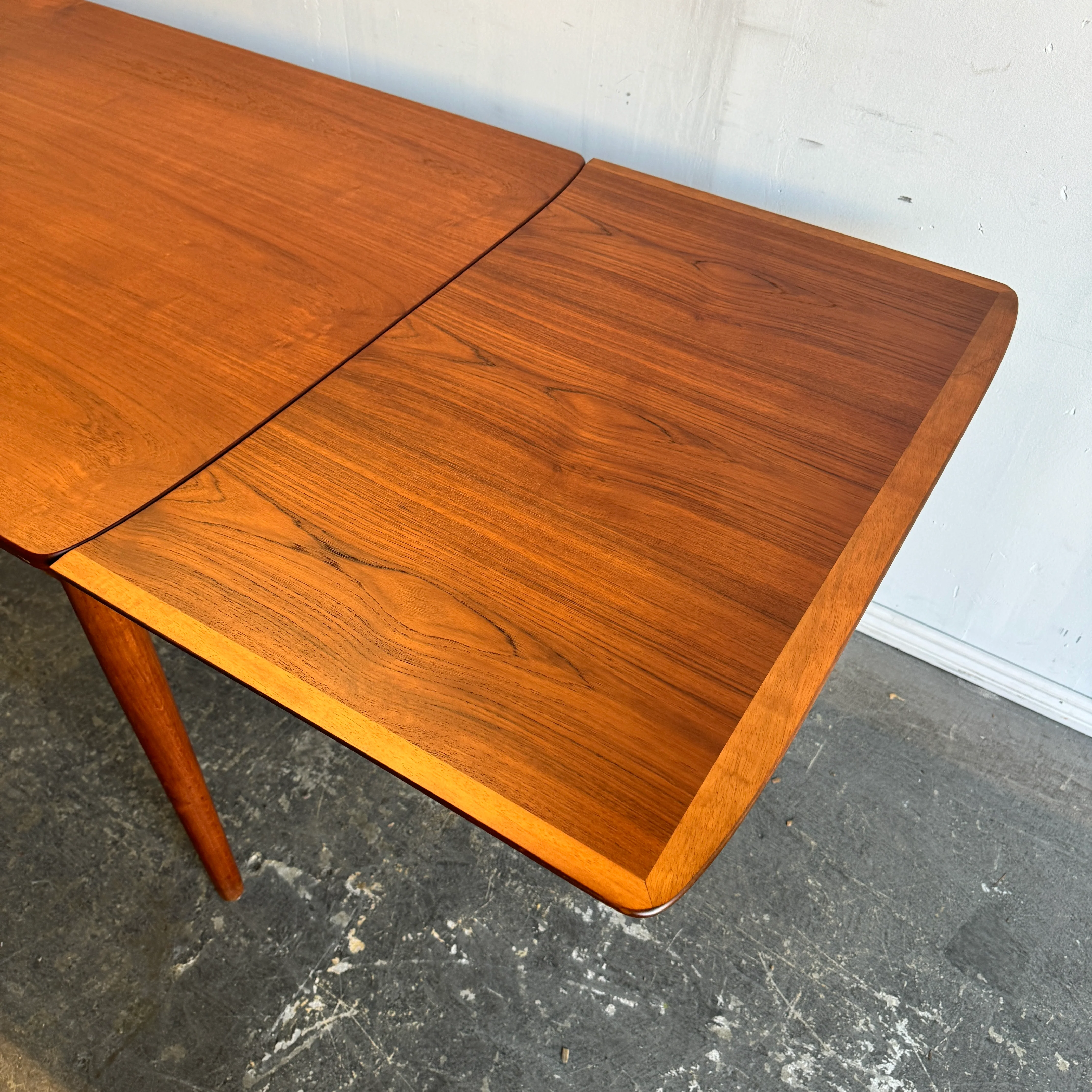 Danish Modern Arne Vodder Style Teak Dining Table - Image 5