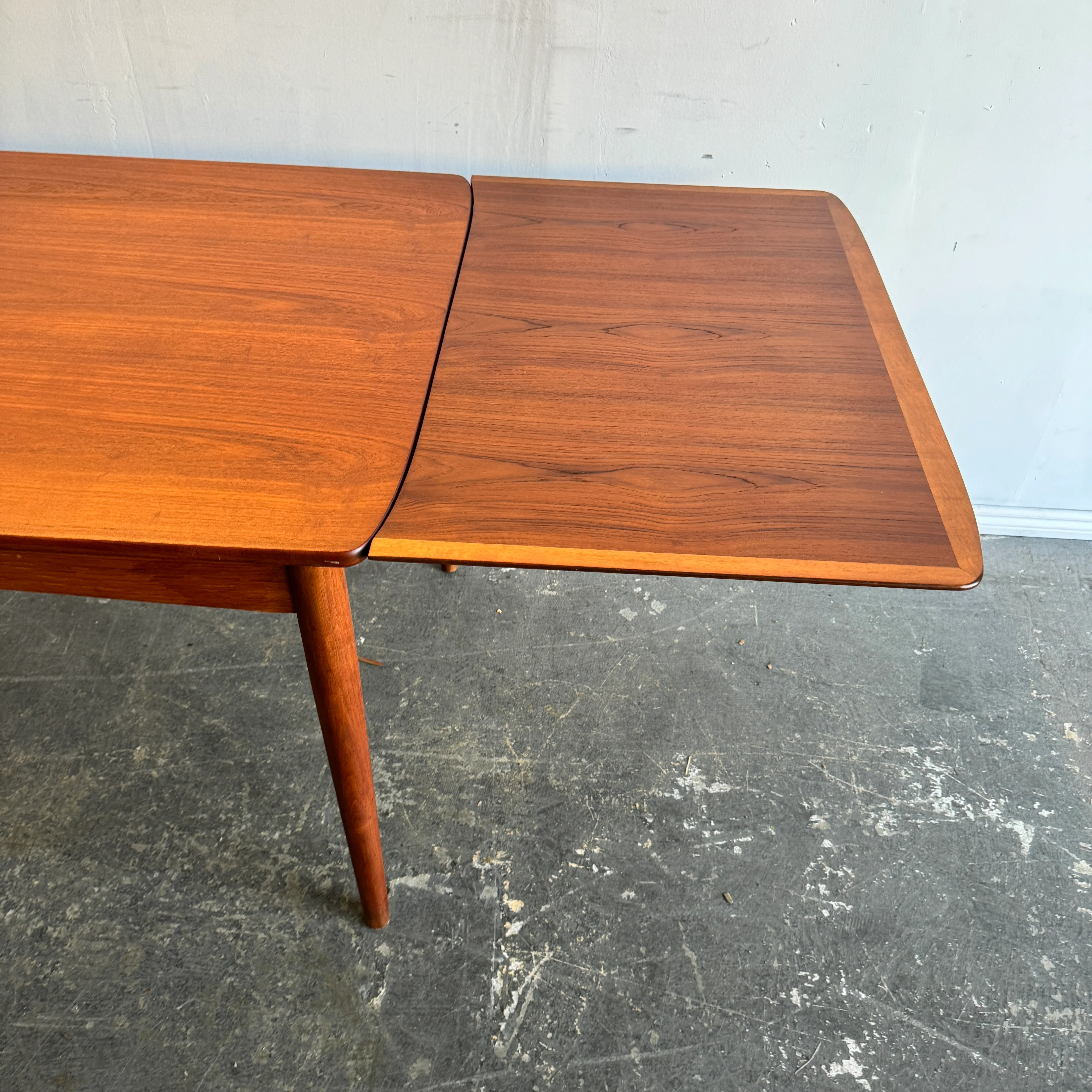 Danish Modern Arne Vodder Style Teak Dining Table - Image 8