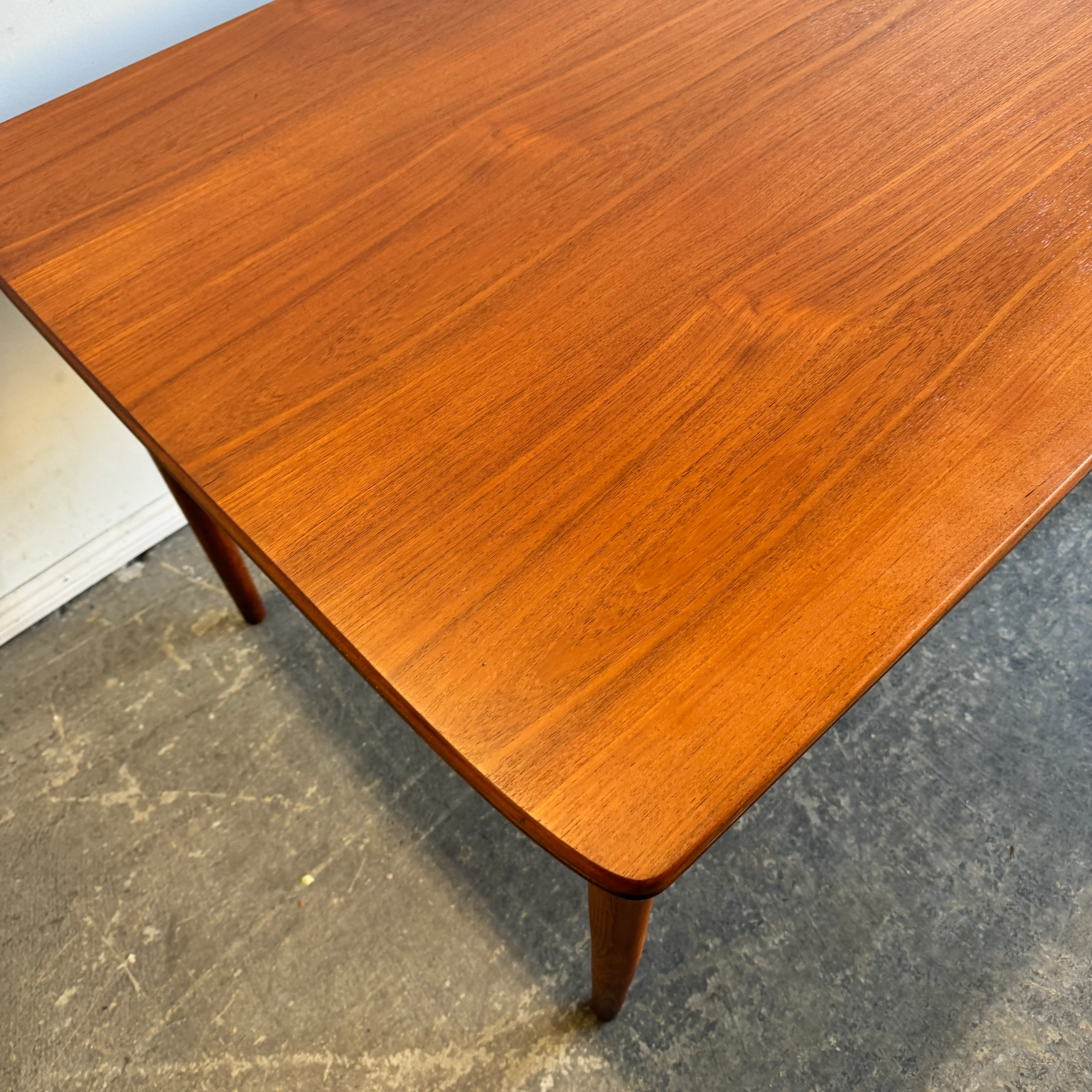 Danish Modern Arne Vodder Style Teak Dining Table - Image 9