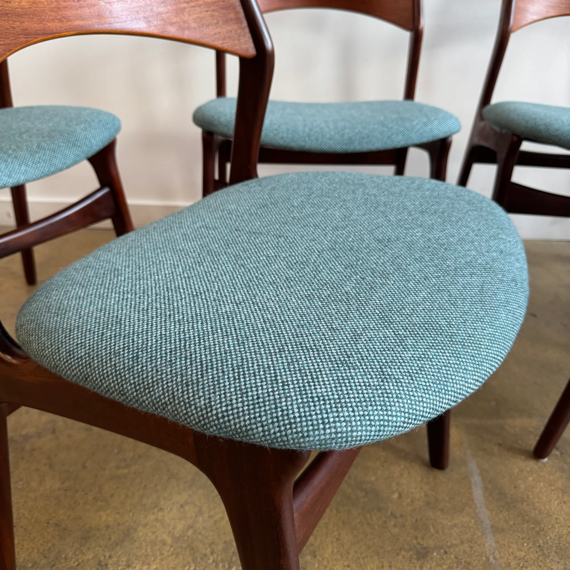 Danish Modern Erik Buch model 310 set of 6 Teak dining chairs - Image 6