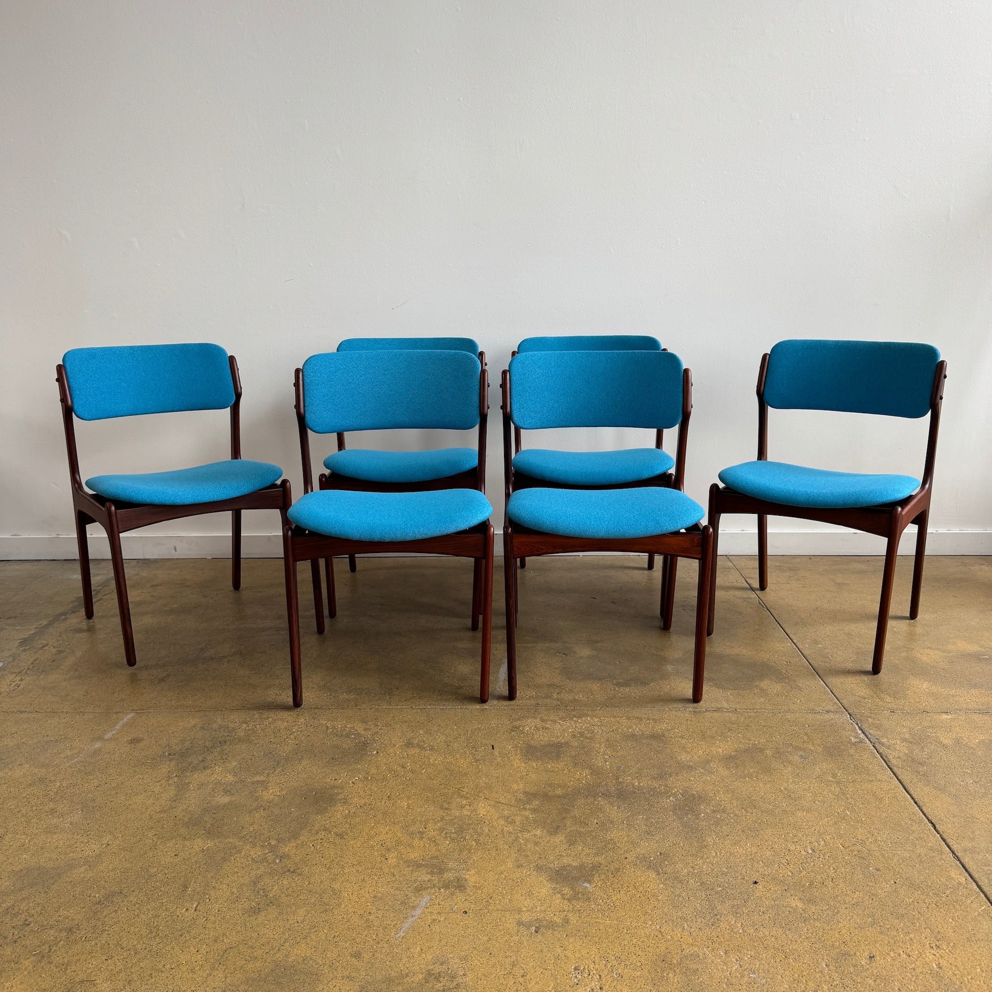 Danish Modern Erik Buch Model 49 Rosewood Dining chairs (New Upholstery)