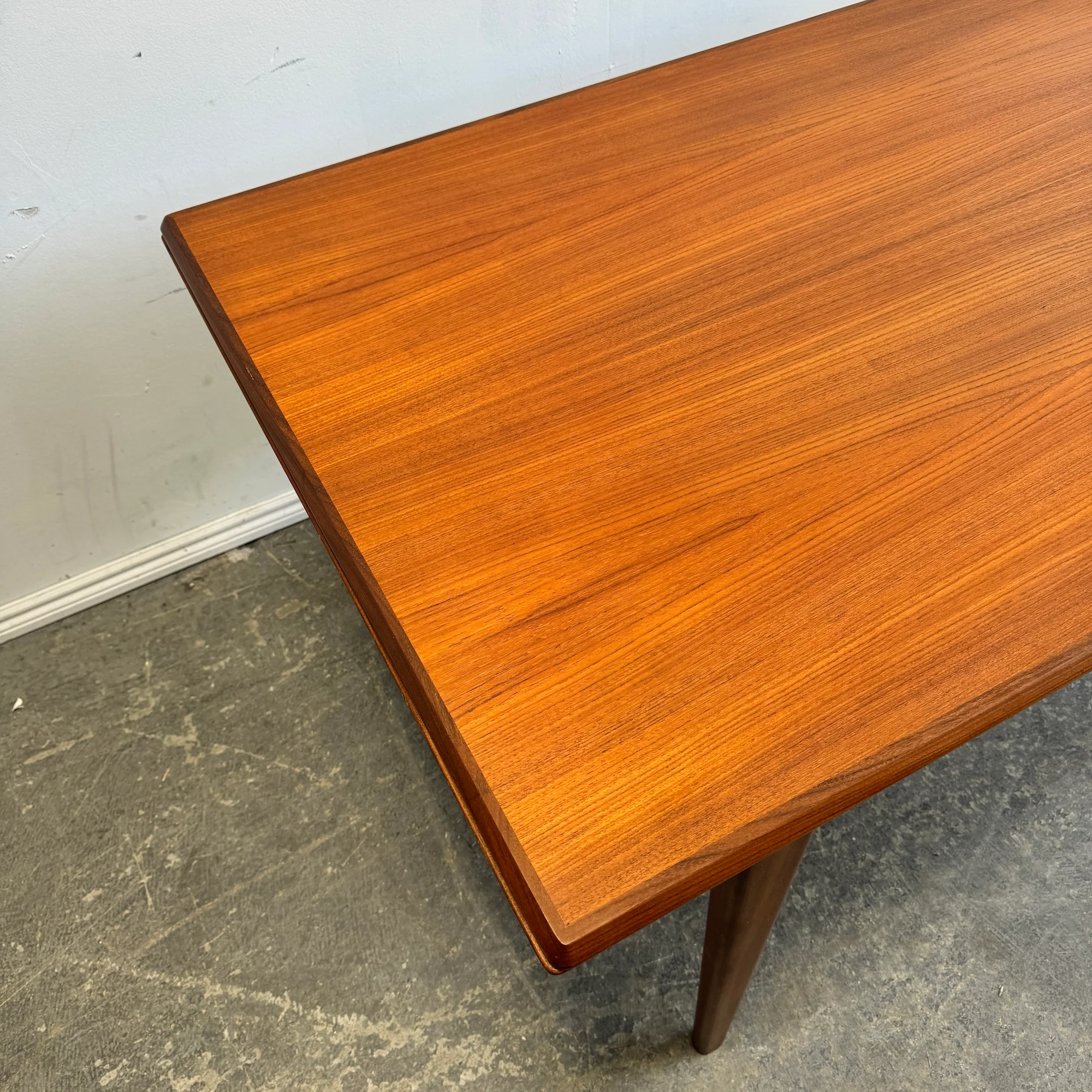 Danish Modern Expandable teak dining table - Image 11