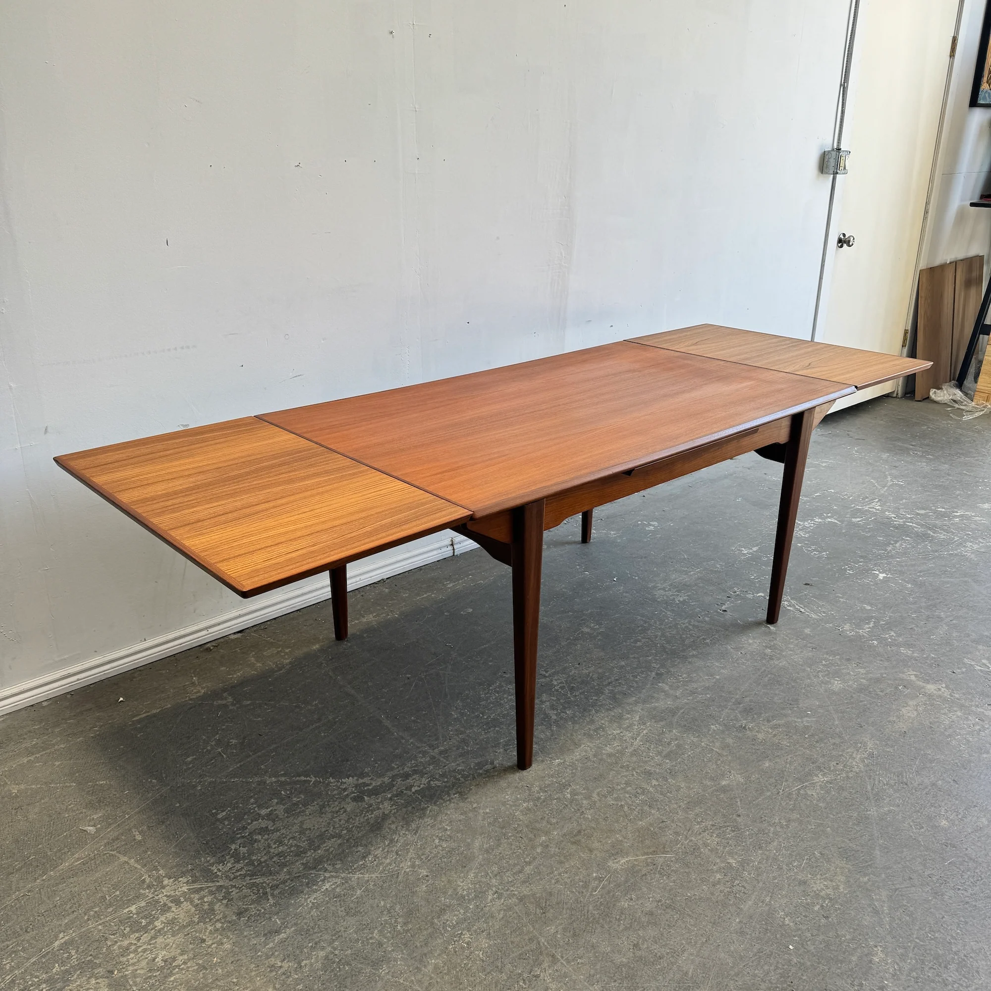 Danish Modern Expandable teak dining table - Image 2