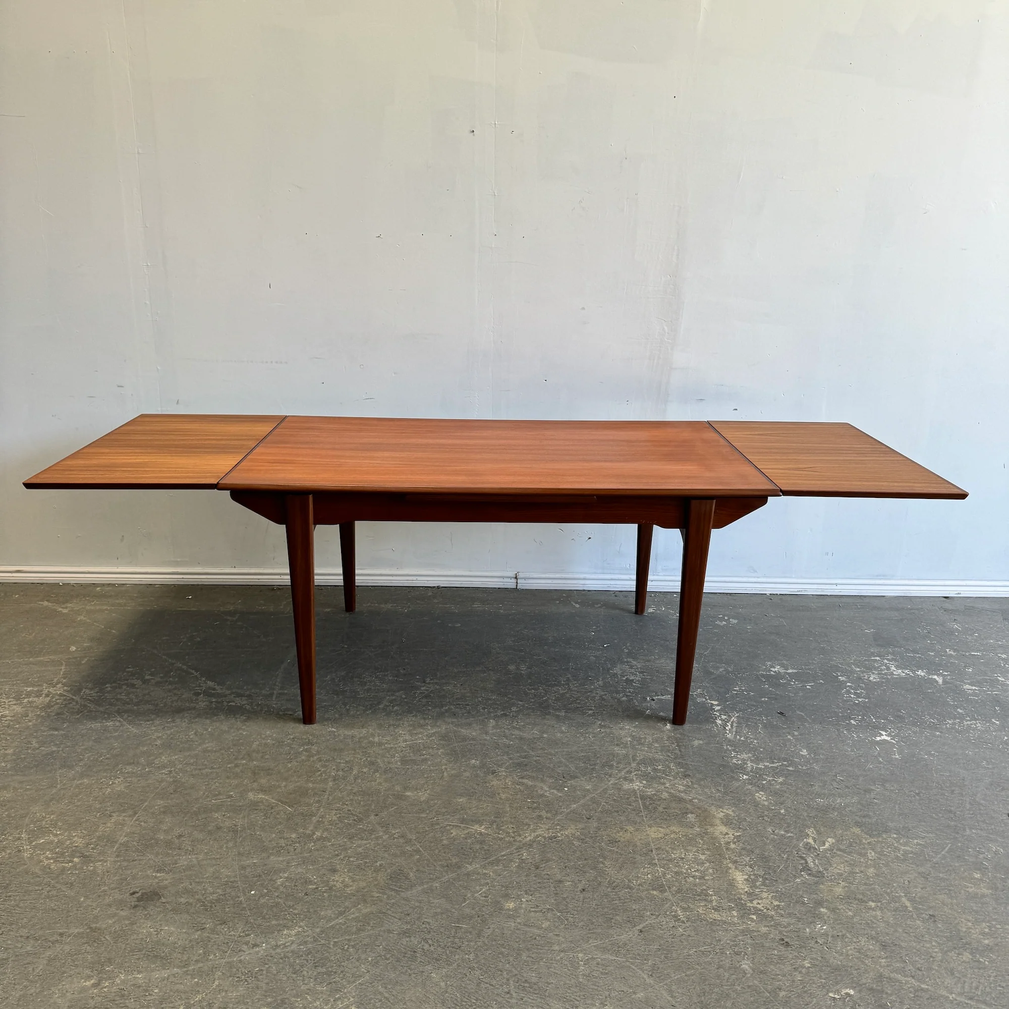 Danish Modern Expandable teak dining table - Image 7