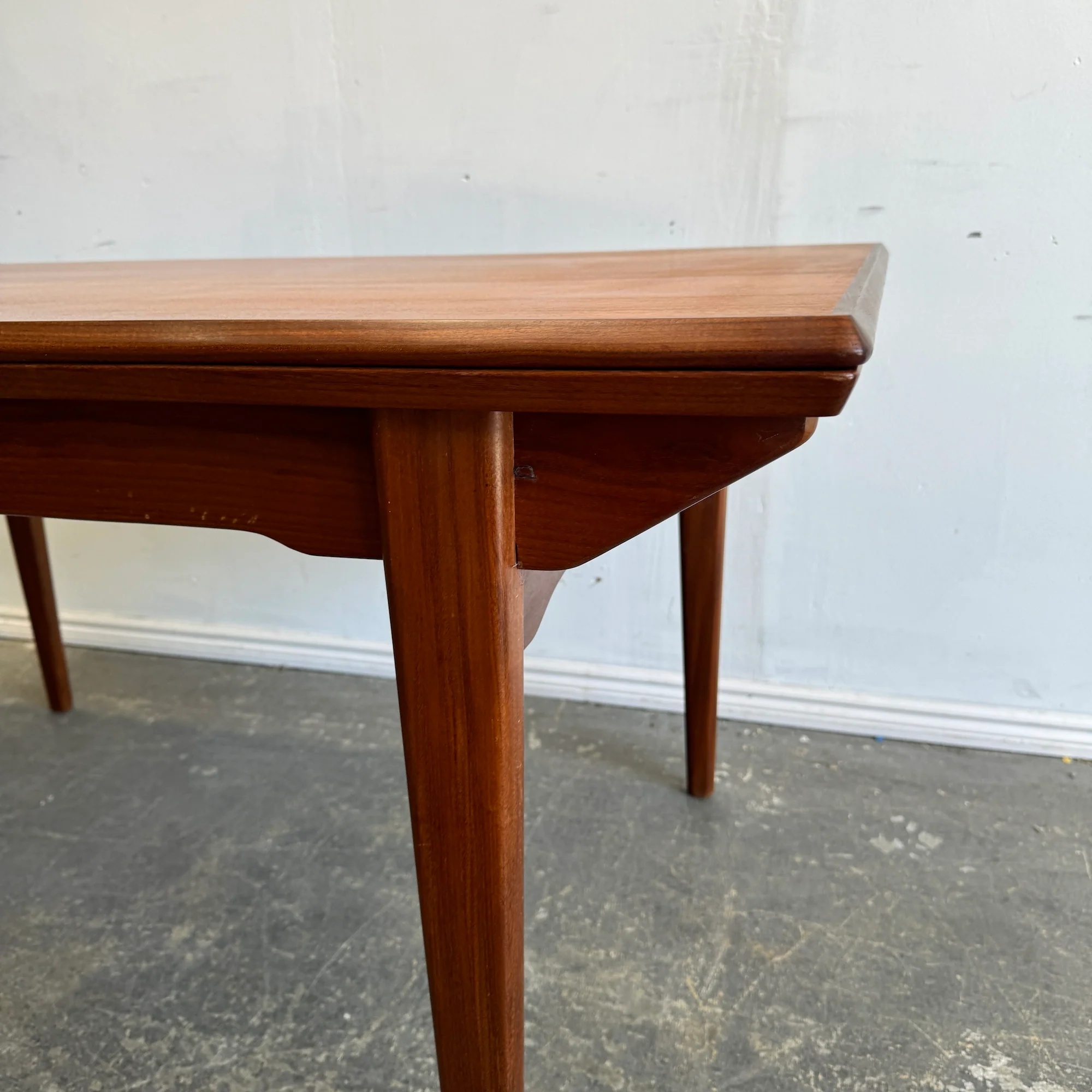 Danish Modern Expandable teak dining table - Image 9