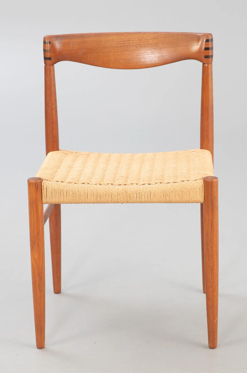 Danish Modern H.W. Klein Set of 4 for Bramin Paper Cord Dining Chairs, 1960s - Image 2