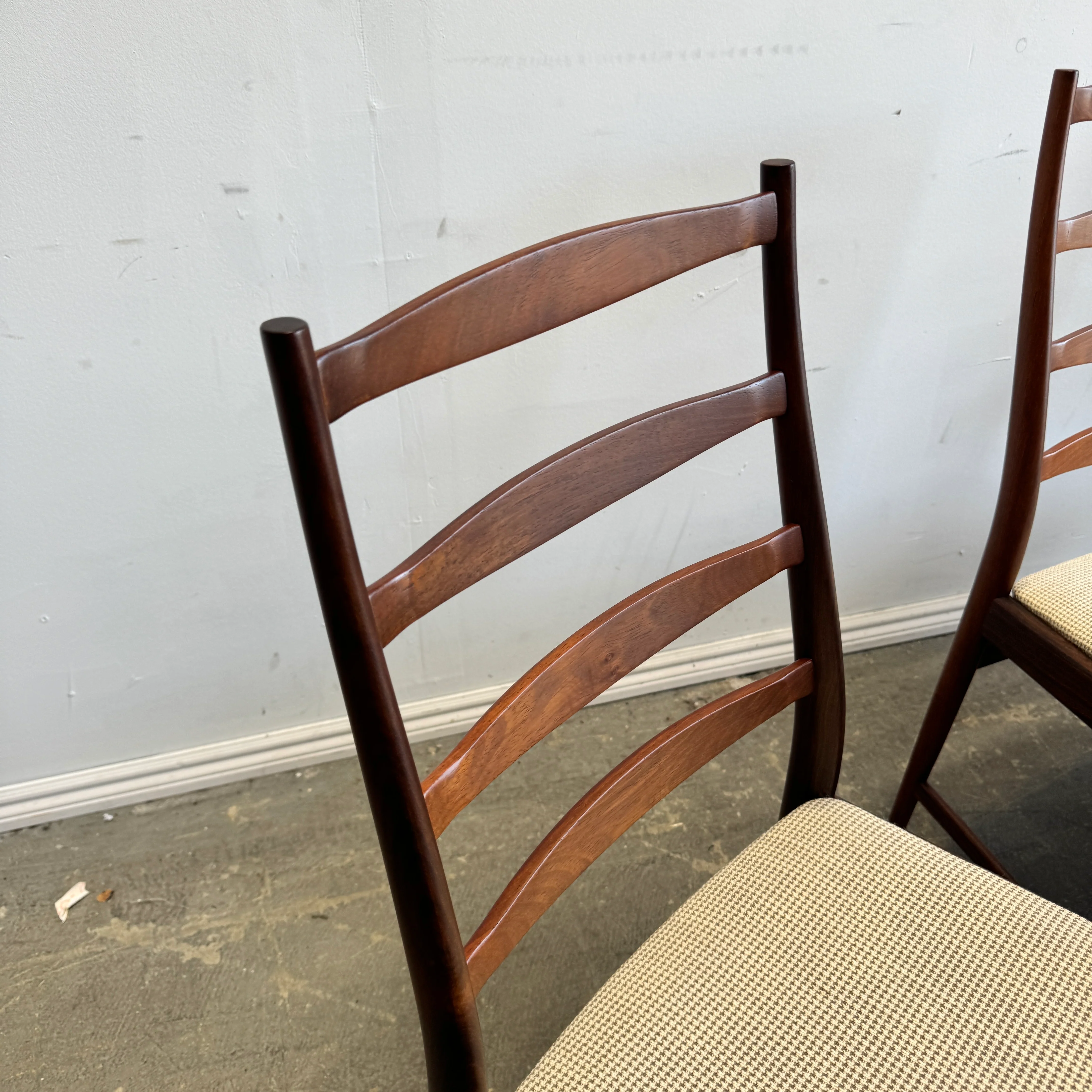Danish Modern Ladder Back Rosewood Dining Chairs by Torbjorn Afdal for Vamo - Image 5