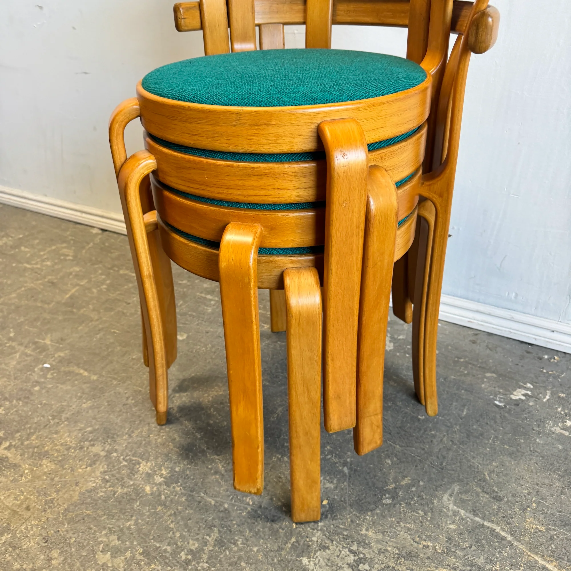 Danish Modern Model 8000 Magnus Olesen set of 4 dining chairs - Image 4