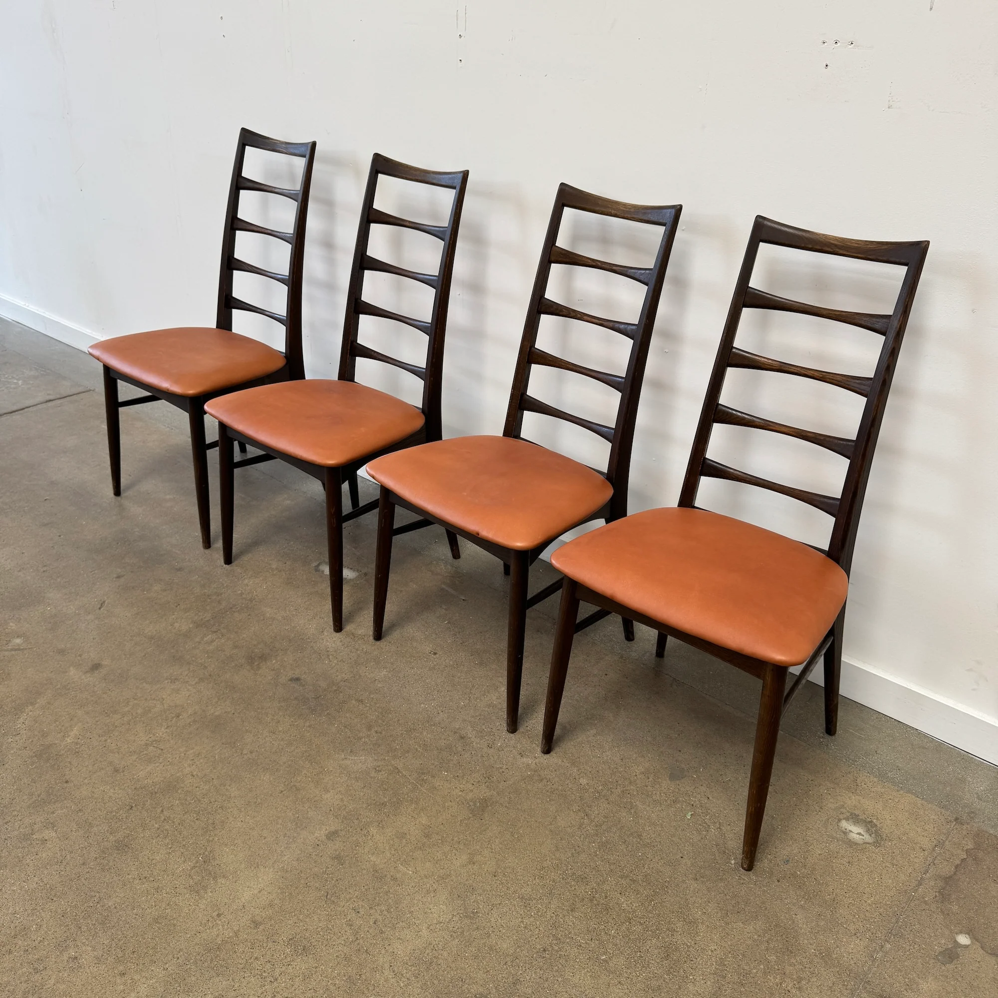 Danish Modern Niels Koefoed 4 'Lis' Rosewood Dining chairs (Refinishing + Upholstery Included) - Image 3