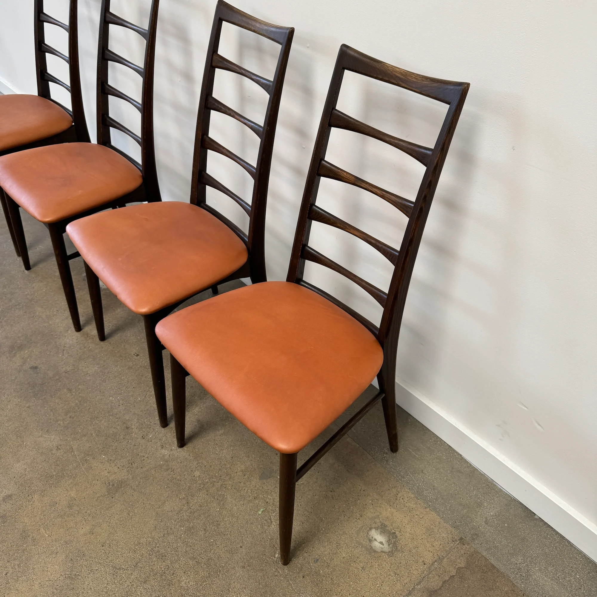 Danish Modern Niels Koefoed 4 'Lis' Rosewood Dining chairs (Refinishing + Upholstery Included) - Image 4