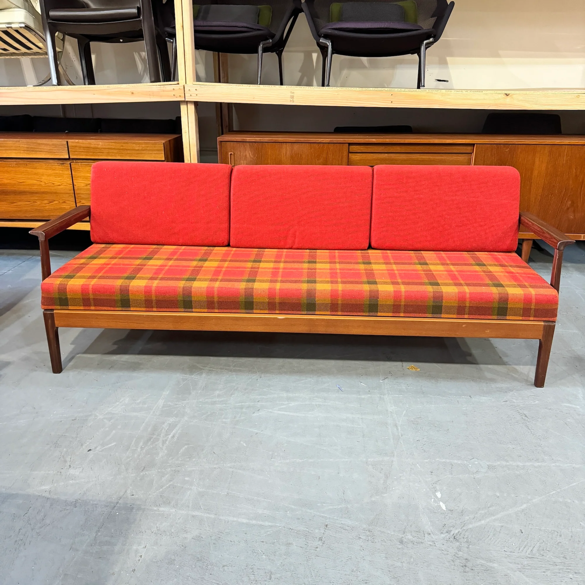 Danish Modern Ole Wanscher Solid Teakwood Sofa - Image 3