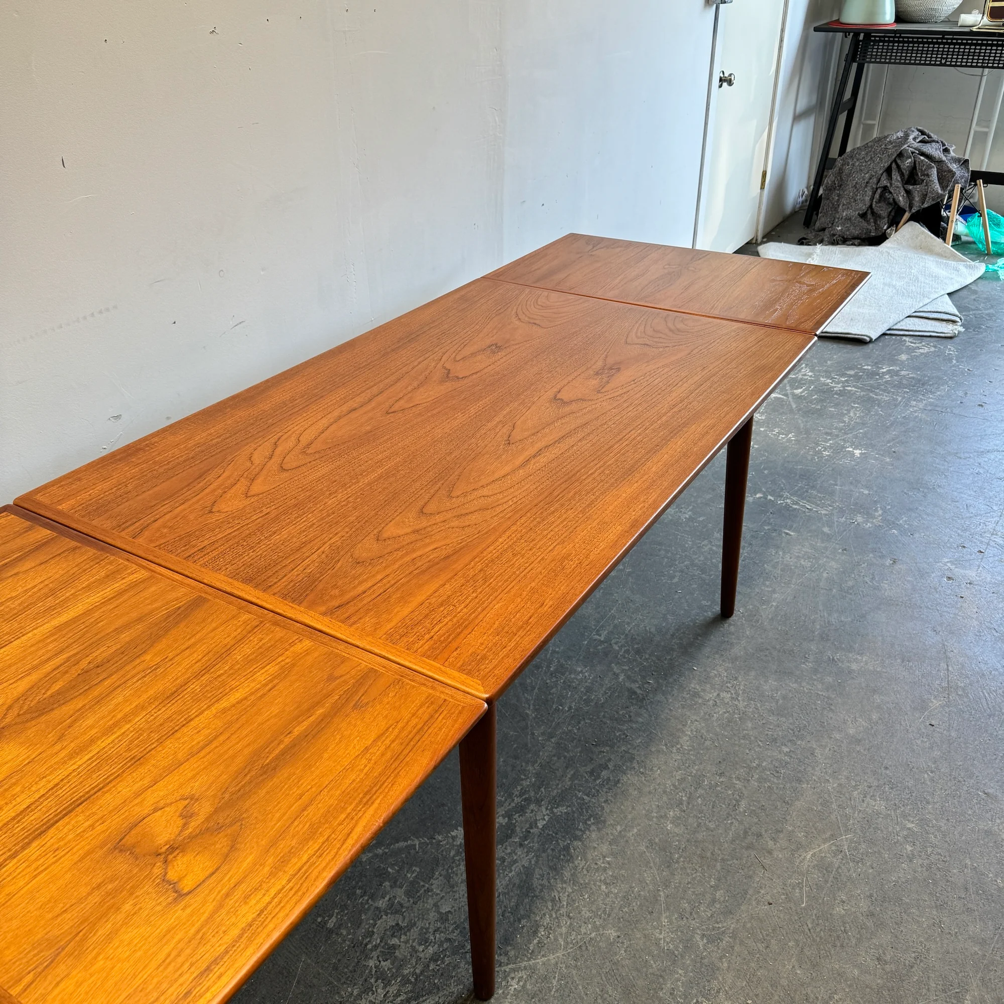 Danish Modern Omann Junior Teak Expandable Dining Table - Image 6