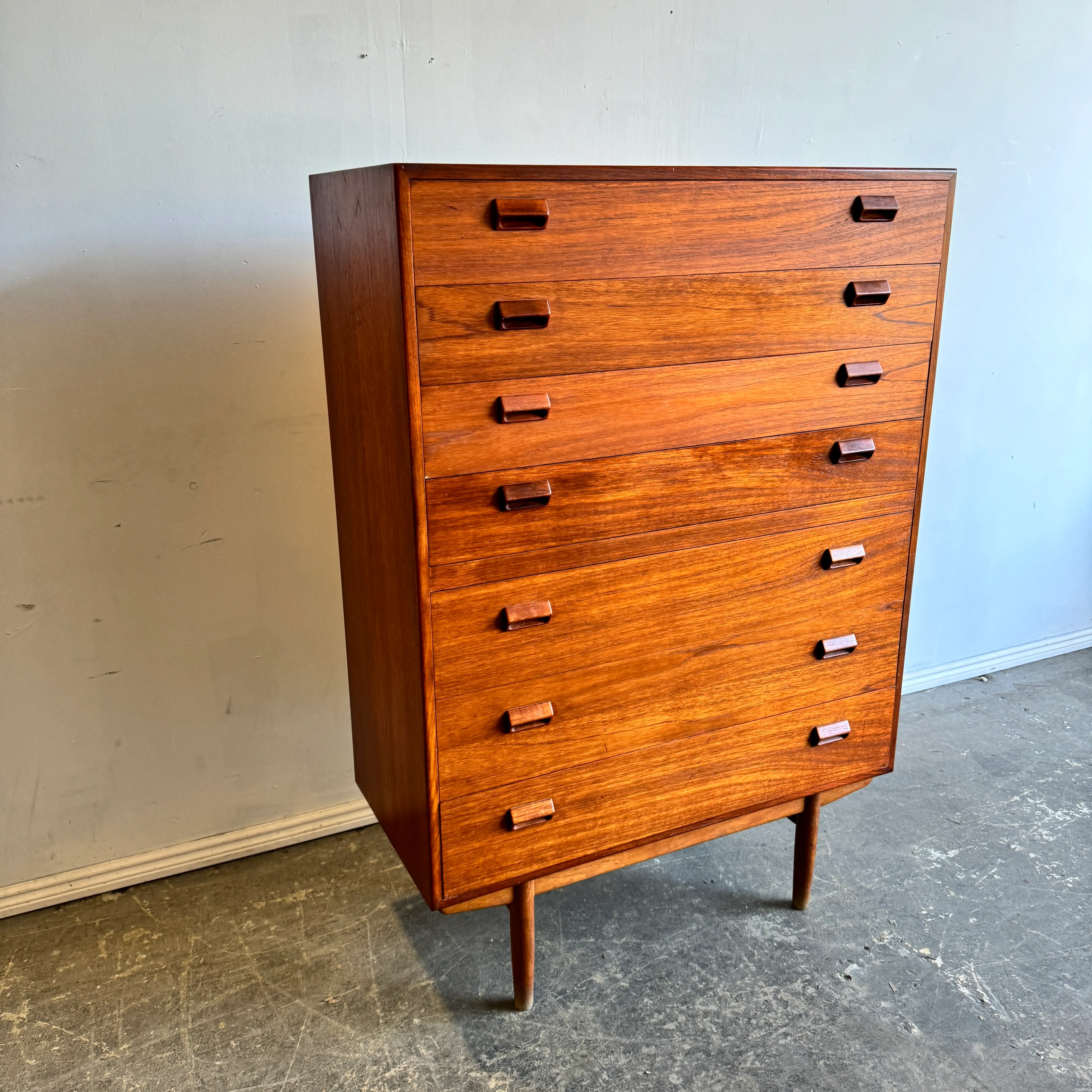 Danish Modern Rare High Teak 7- Drawer Dresser by Borge Mogensen - Image 2