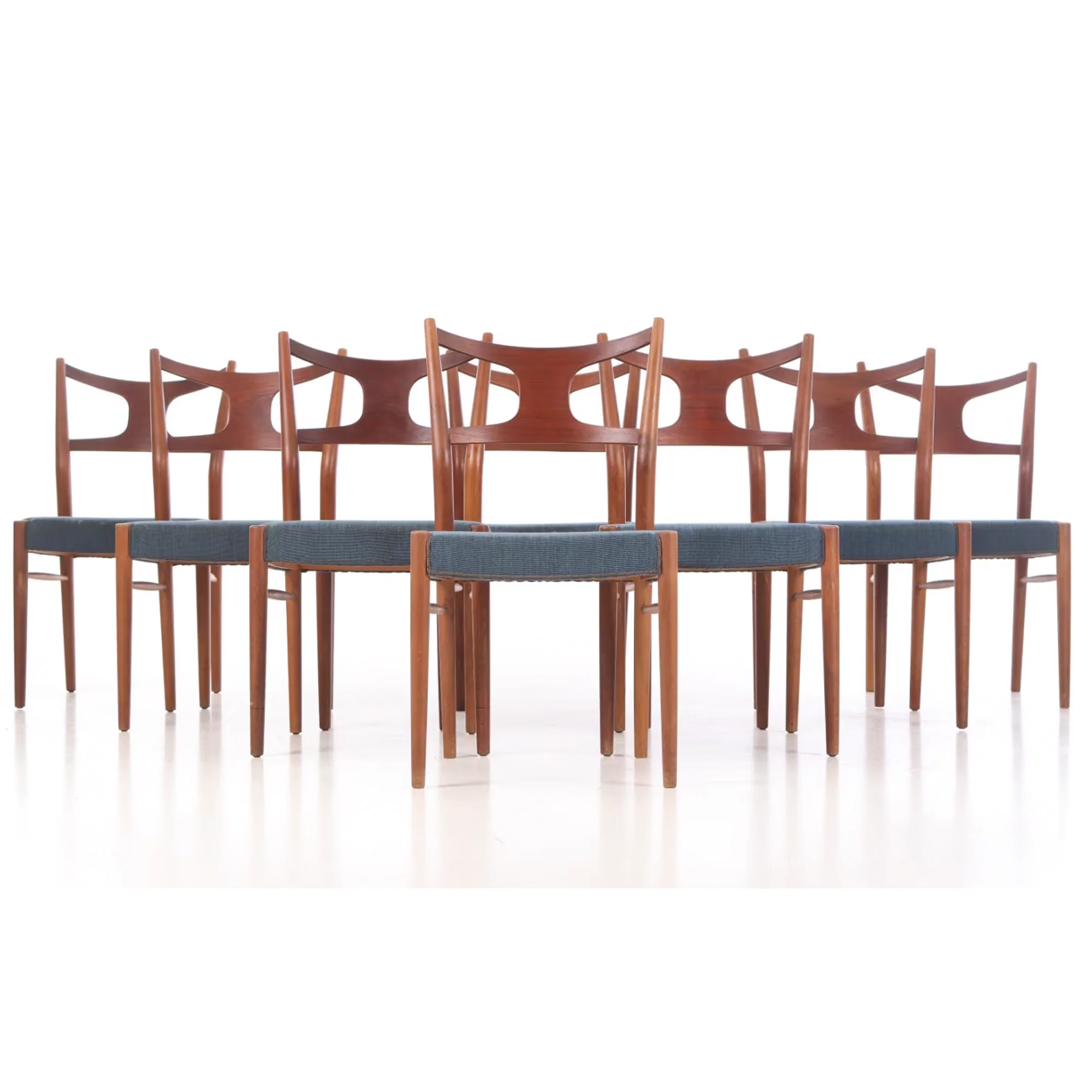 Danish Modern Rare Kurt Østervig for Randers Møbelfabrik Set of 8 chairs in teak - Image 2