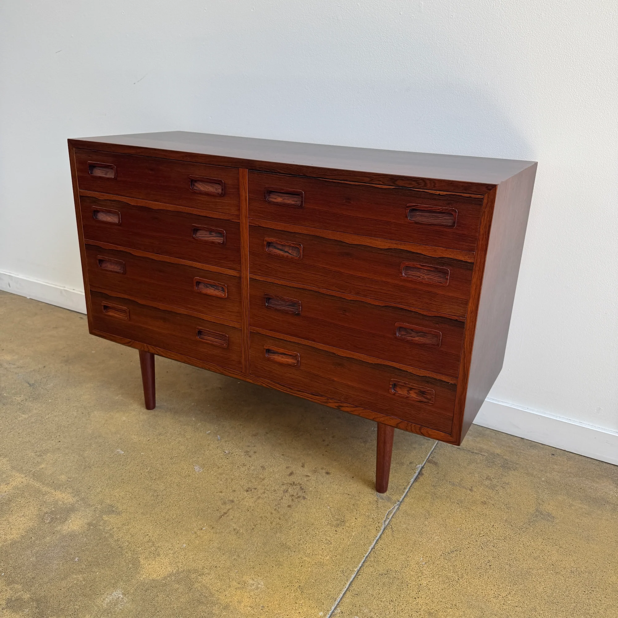 Danish Modern Rosewood 8 Drawer dresser by Poul Hundevad (Refinished) - Image 2