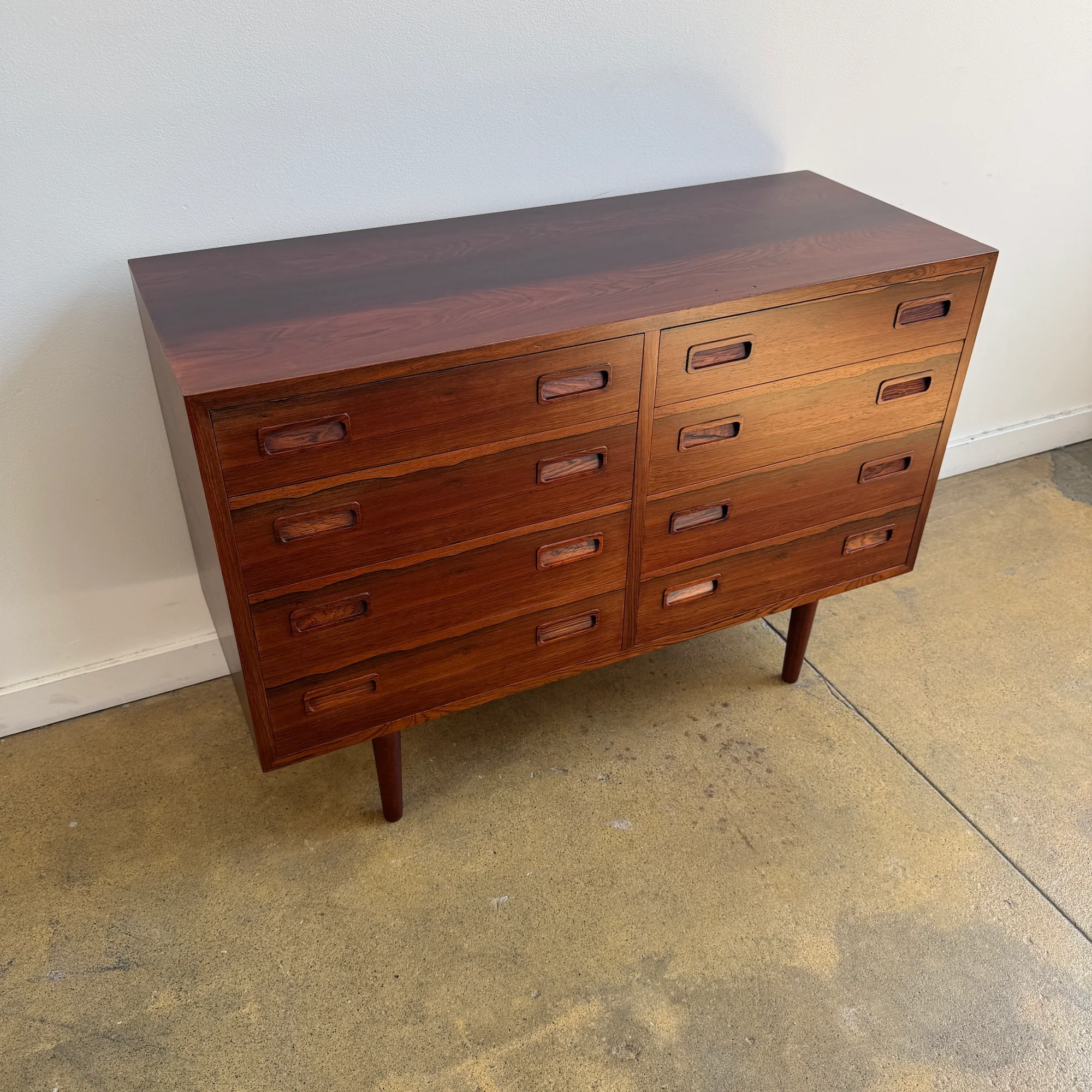 Danish Modern Rosewood 8 Drawer dresser by Poul Hundevad (Refinished) - Image 3