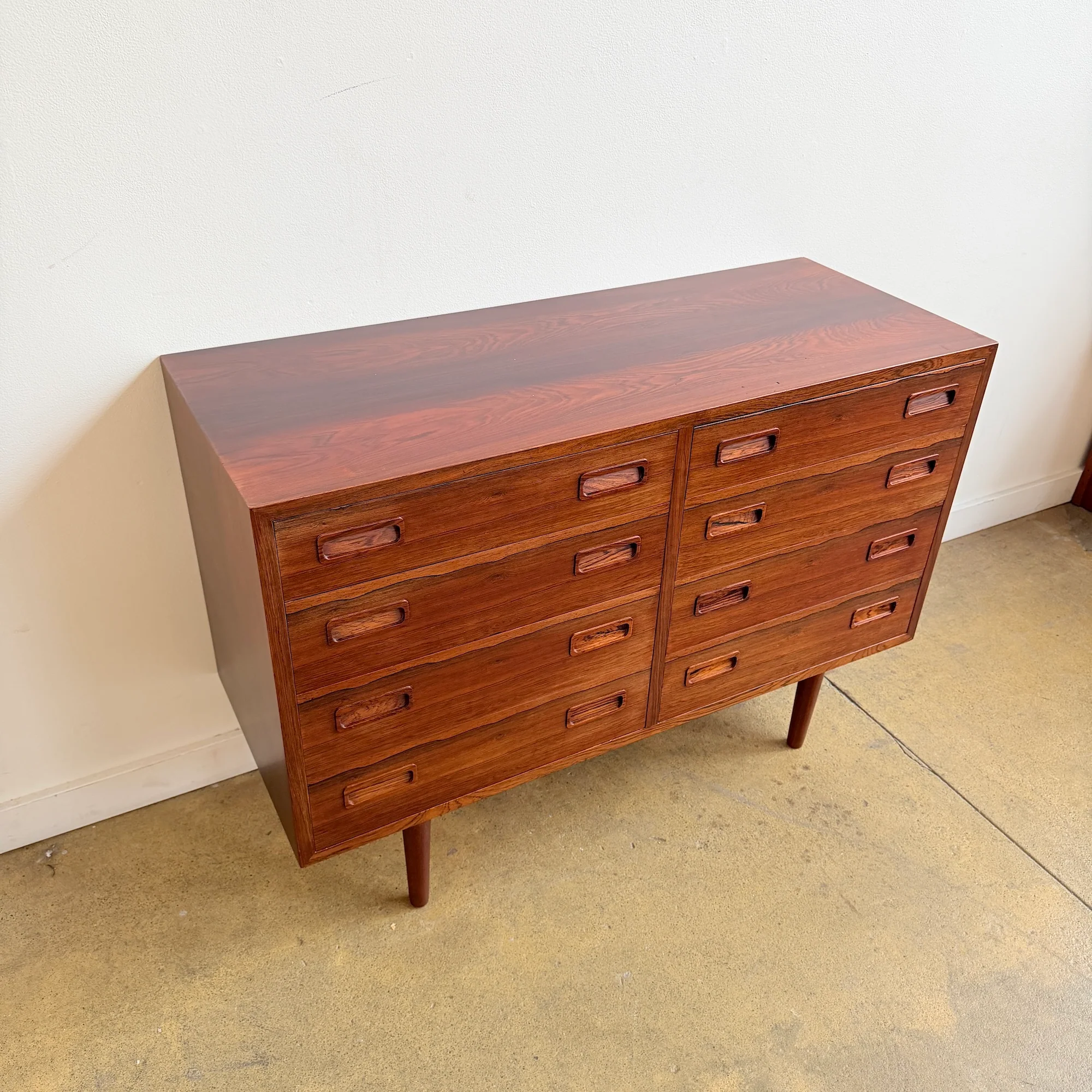 Danish Modern Rosewood 8 Drawer dresser by Poul Hundevad (Refinished) - Image 2