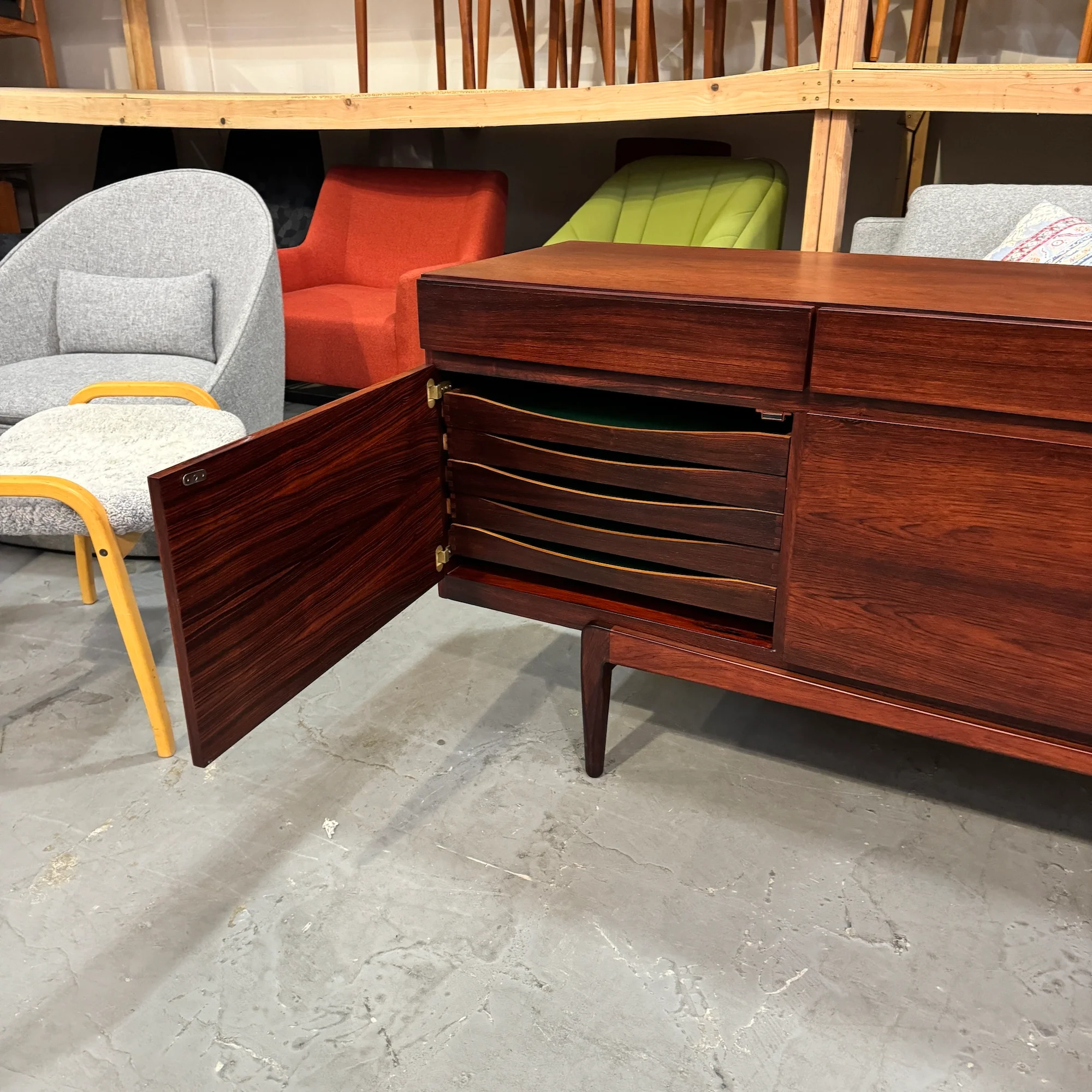 Danish Modern Rosewood Credenza FA66 by IB Kofod Larsen for Faarup Møbelfabrik - Image 5