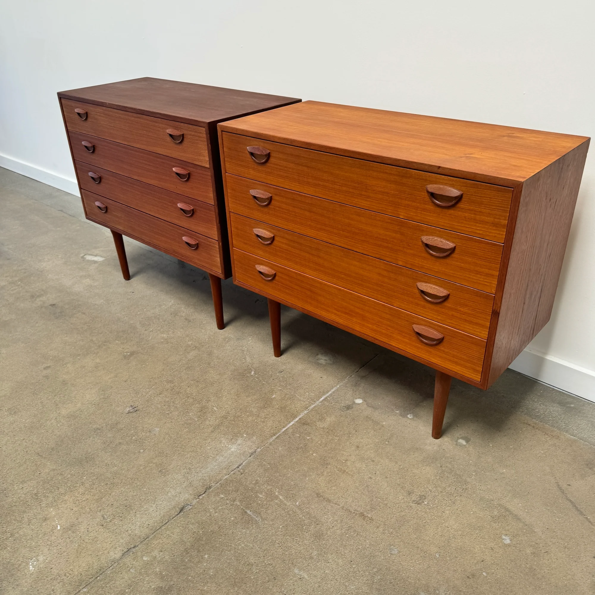 Danish Modern Set of 2 Kai Kristiansen Teak small dressers - Image 3