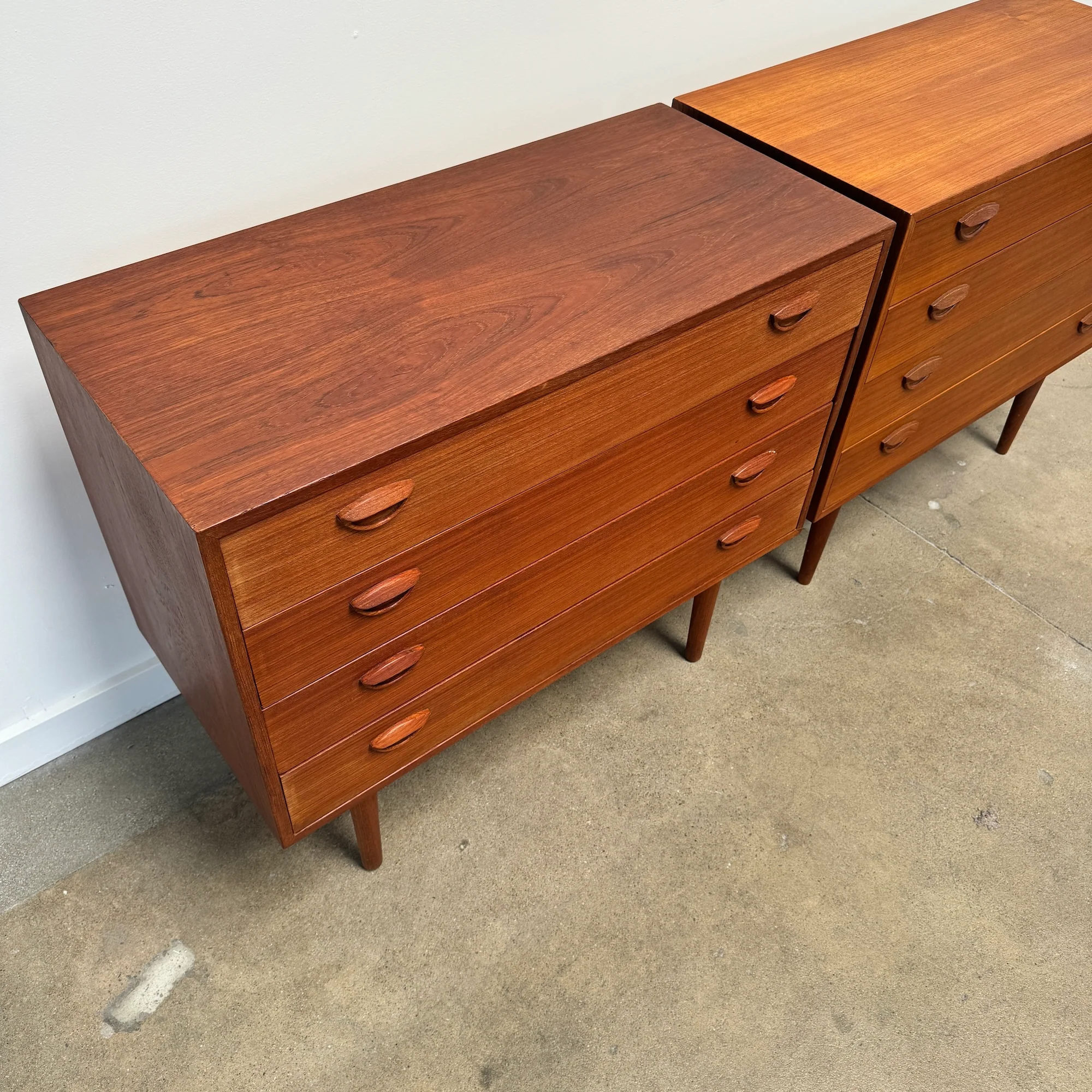 Danish Modern Set of 2 Kai Kristiansen Teak small dressers - Image 4