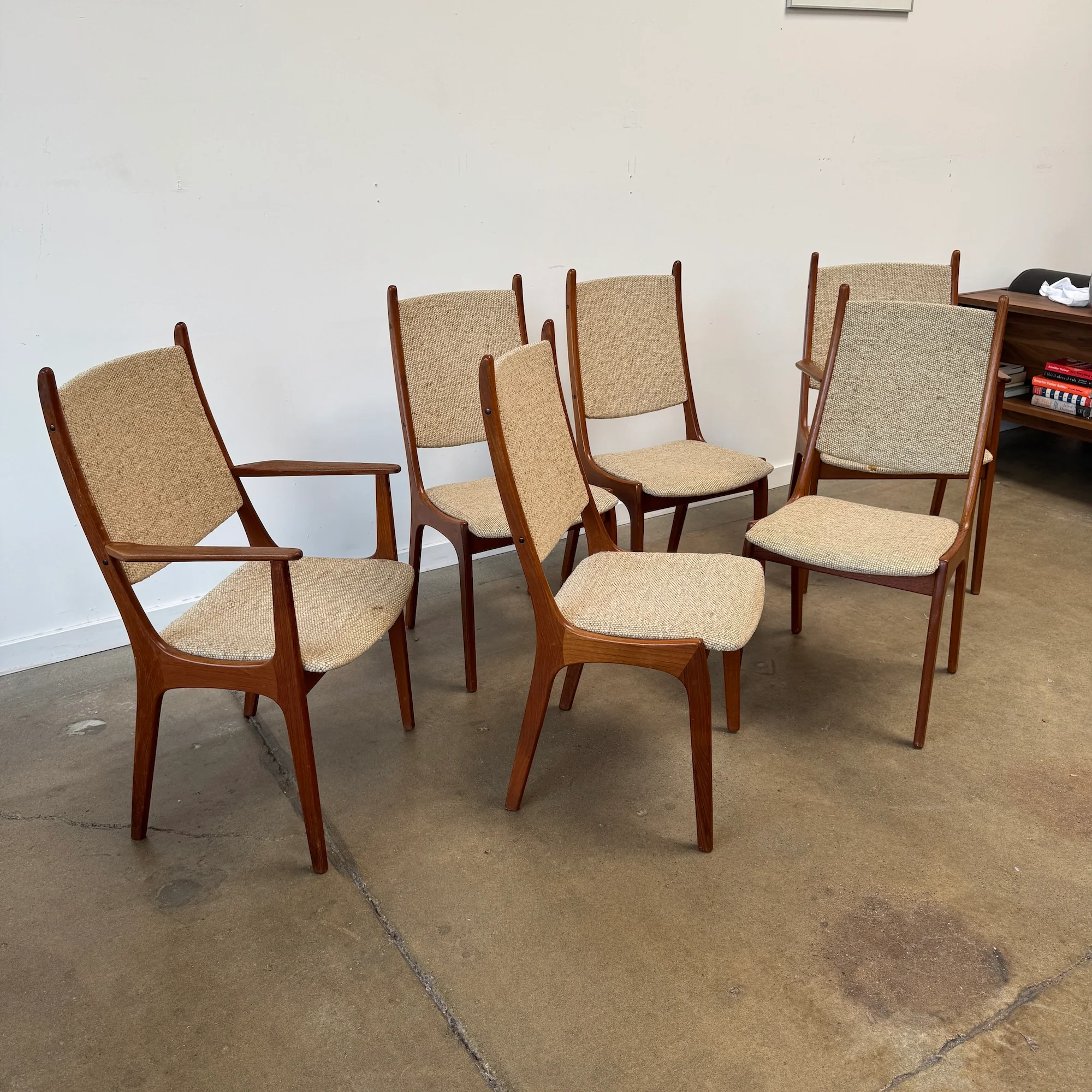 Danish Modern Set of 6 Kai Kristiansen Teak Dining Chairs for KS Møbler, 1960s - Image 2