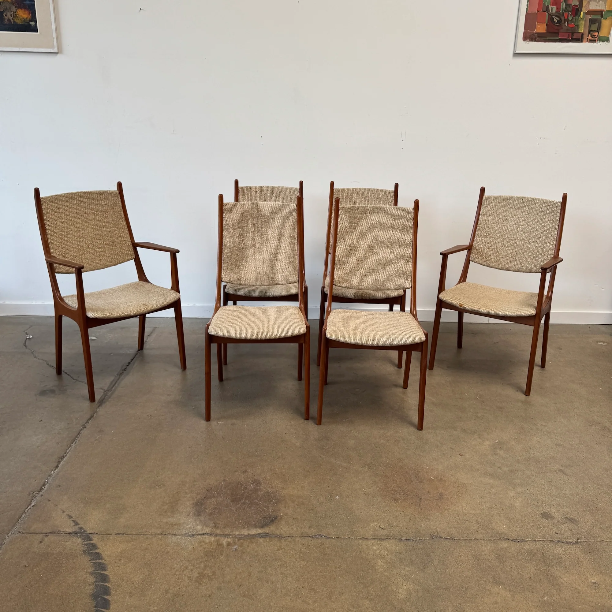 Danish Modern Set of 6 Kai Kristiansen Teak Dining Chairs for KS Møbler, 1960s - Image 4