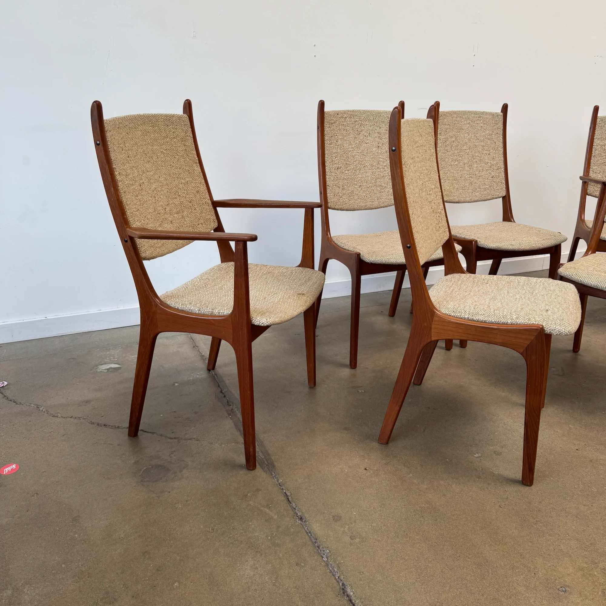 Danish Modern Set of 6 Kai Kristiansen Teak Dining Chairs for KS Møbler, 1960s - Image 5