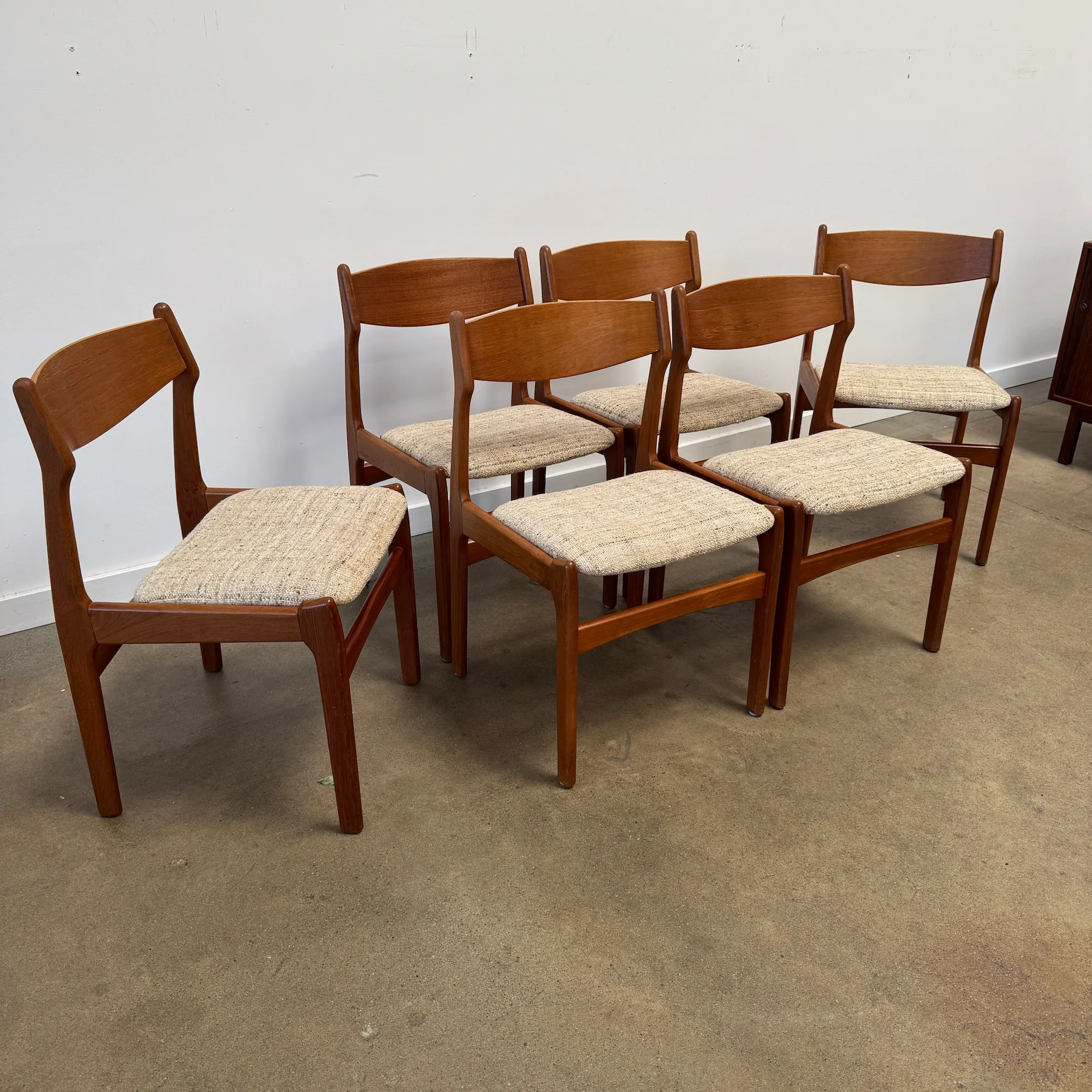 Danish Modern Set of 6 Teak Dining Chairs, 1960s - Image 2