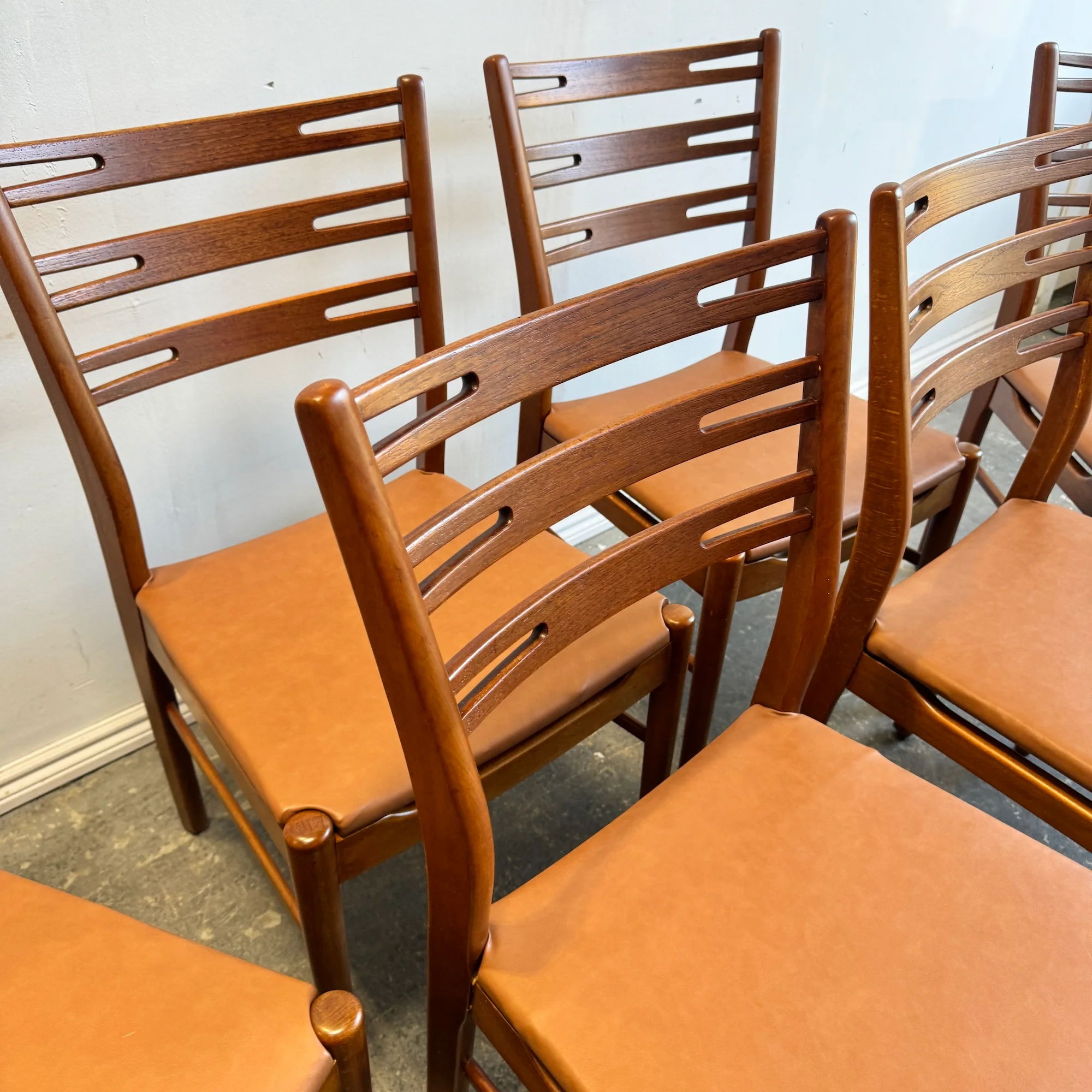 Danish Modern Set of 6 Teak Dining chairs by Farstrup - Image 5