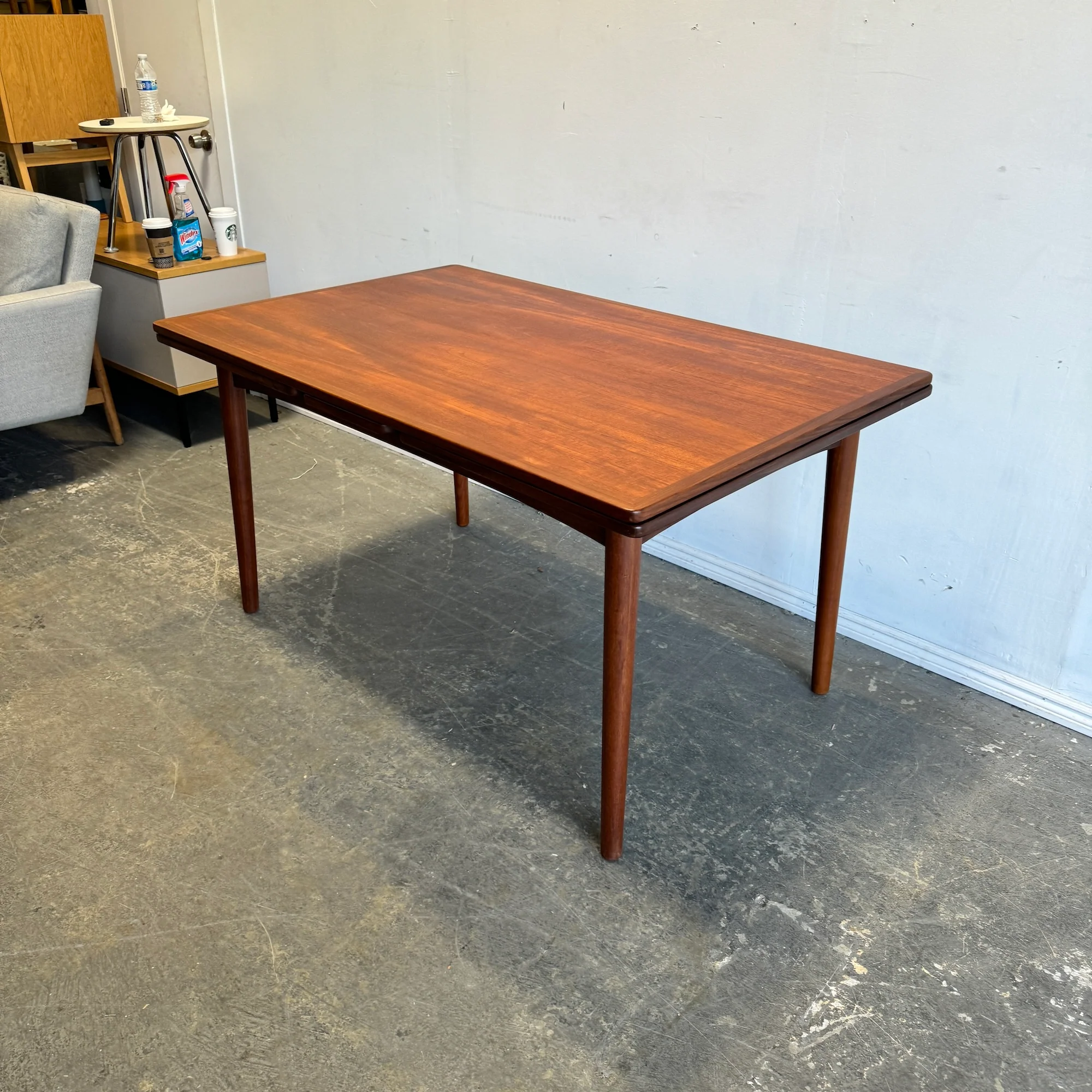 Danish Modern Teak Expandable dining table - Image 6