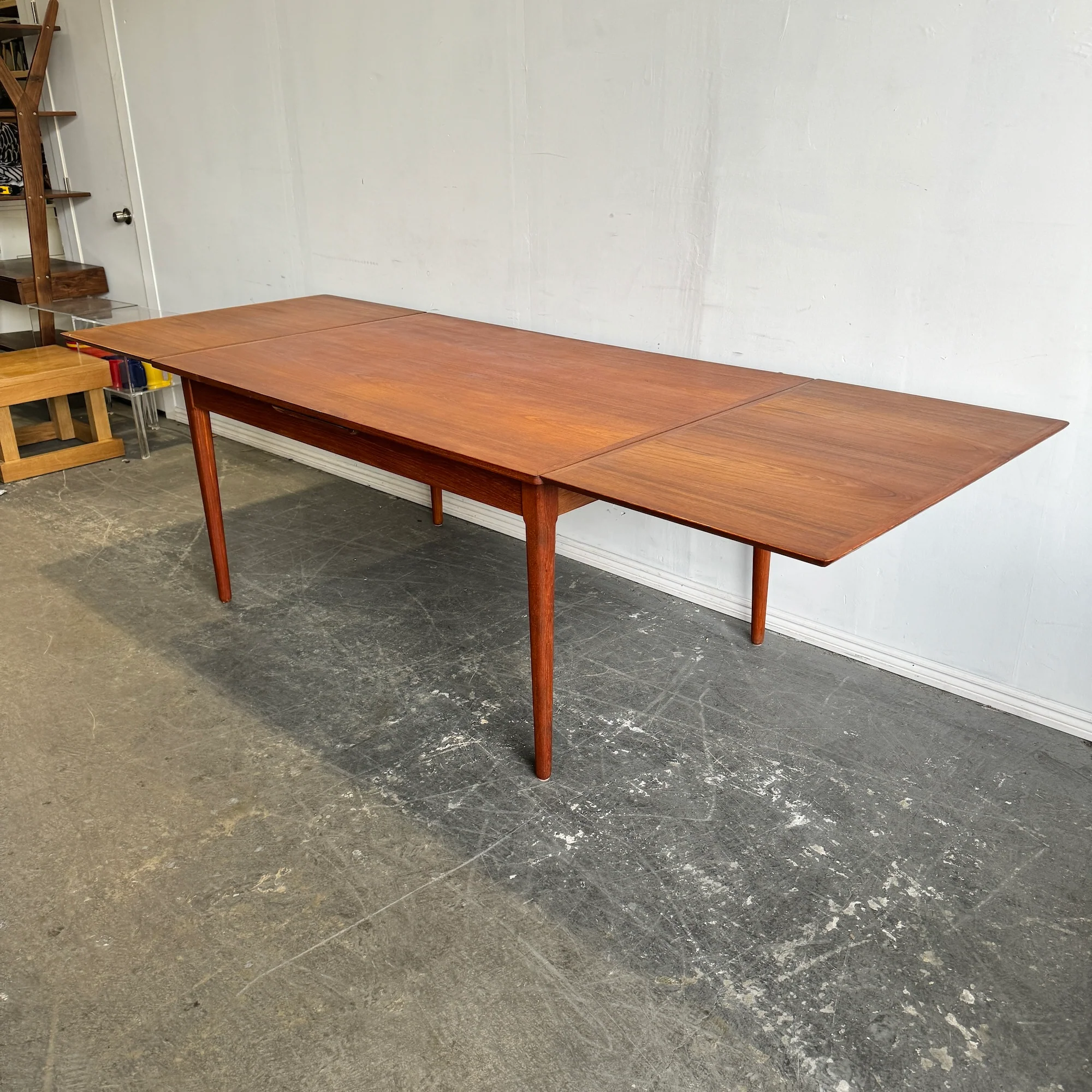 Danish Modern Teak Expandable Dining Table