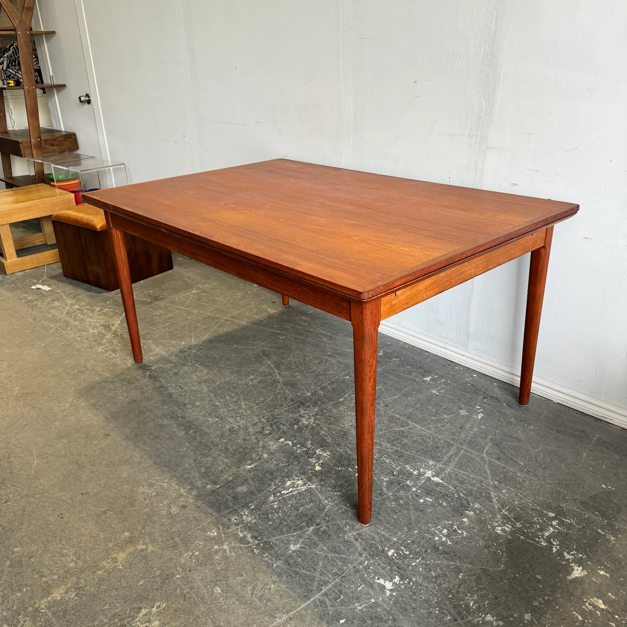 Danish Modern Teak Expandable Dining Table - Image 2