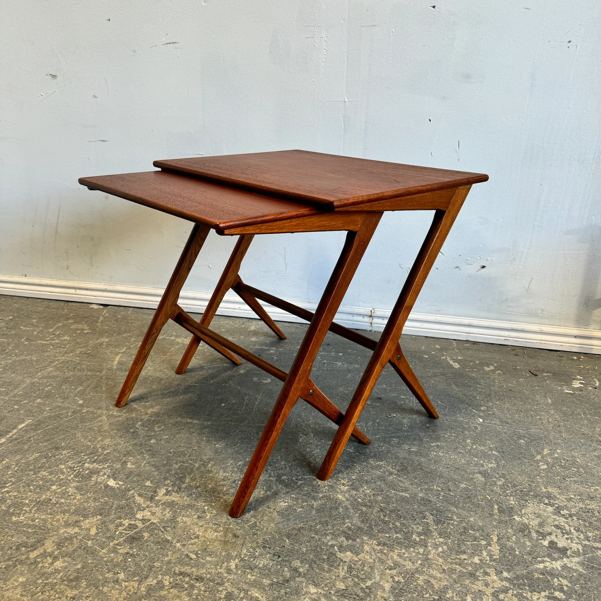 Danish Modern Teak Nesting Tables by Bengt Ruda