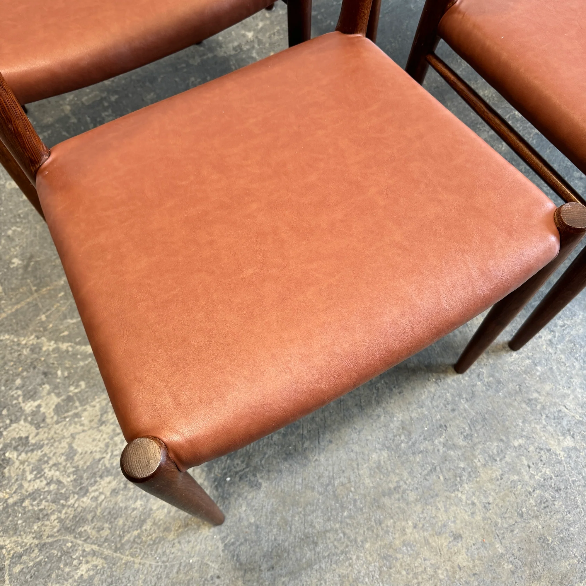 Danish Modern Teak set of 6 Niels Moller Model 75 dining chairs - Image 4