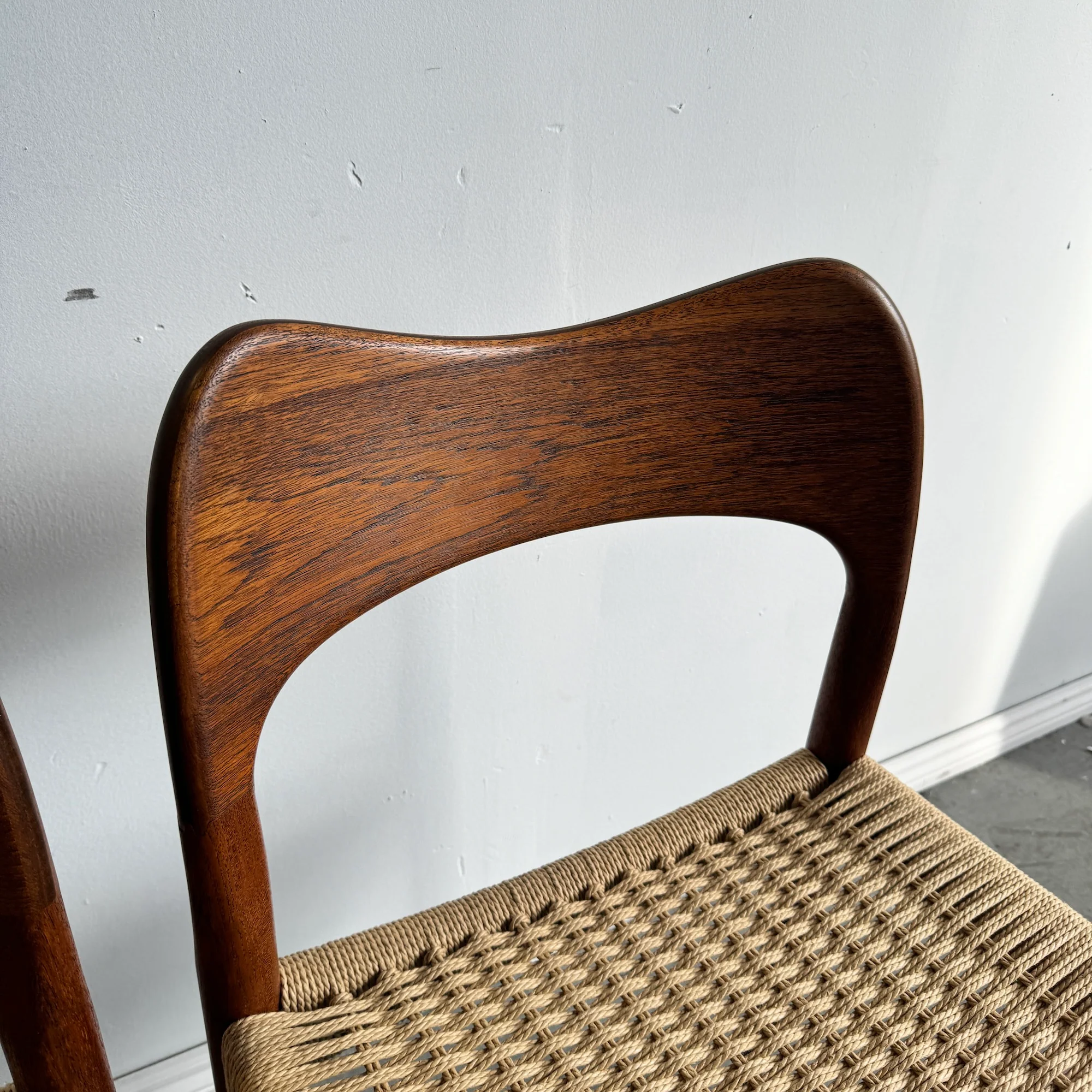 Danish Set of 3 Niels Moller Model 77 Teak Chairs - Image 4