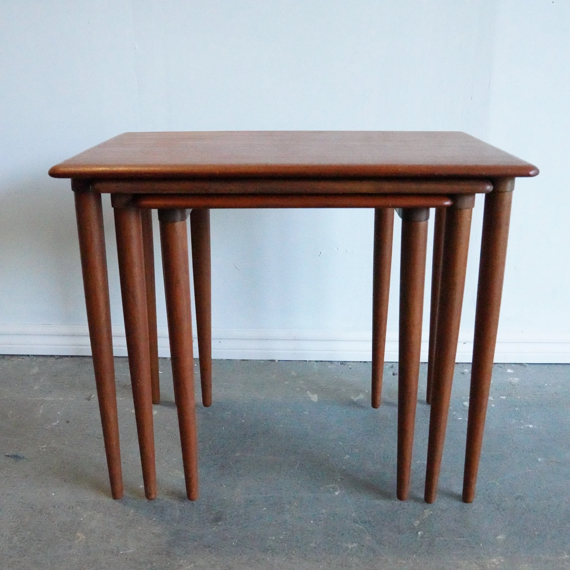 Danish Set of 3 teak nest tables by Svend Madsen - Image 3