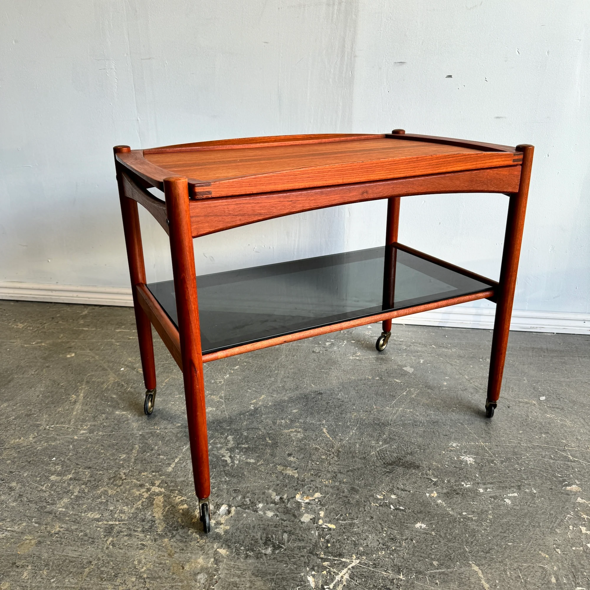 Danish Teak Bar Cart by Poul Hundevad, 1960s